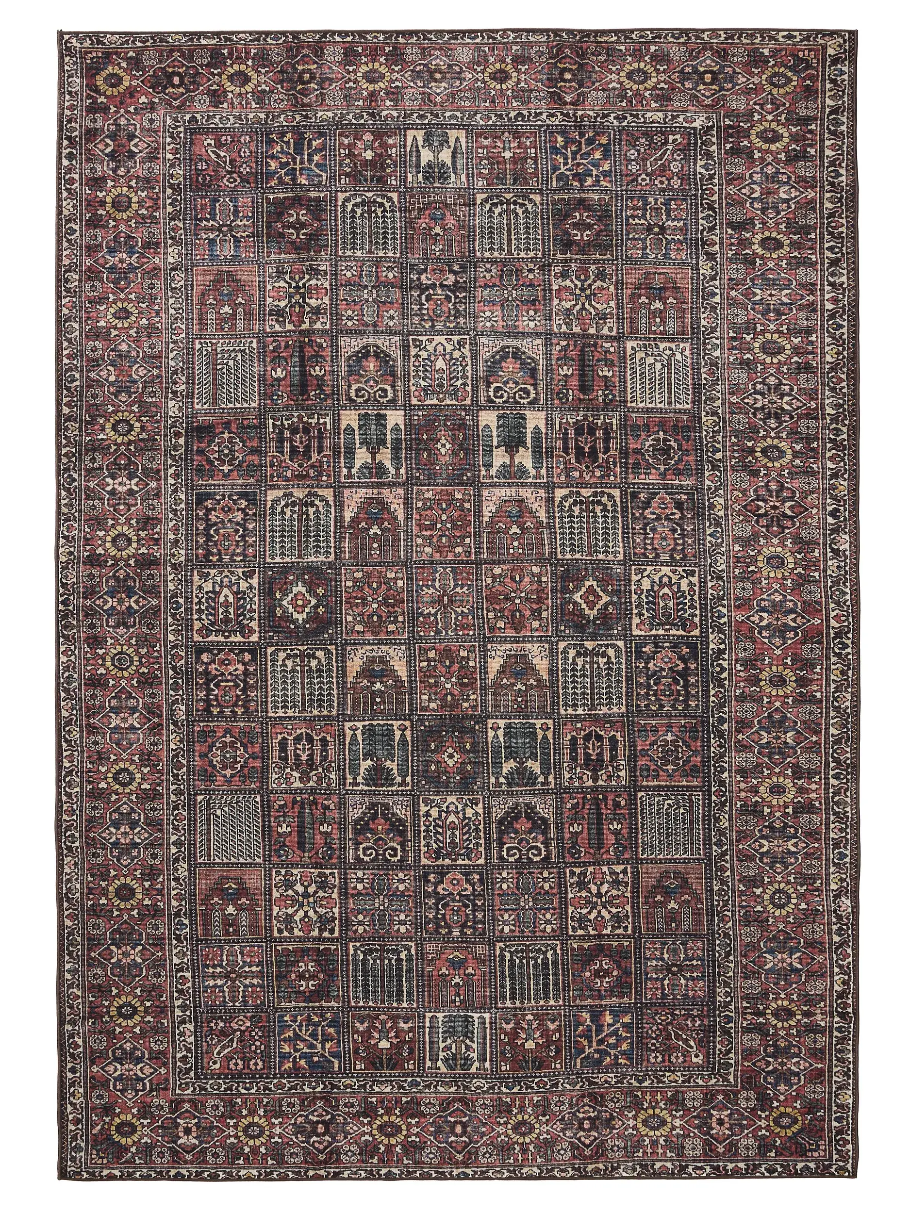 Rug made of 100% Polyester in Multicolour with a 100% Polyester high pile by benuta Basic