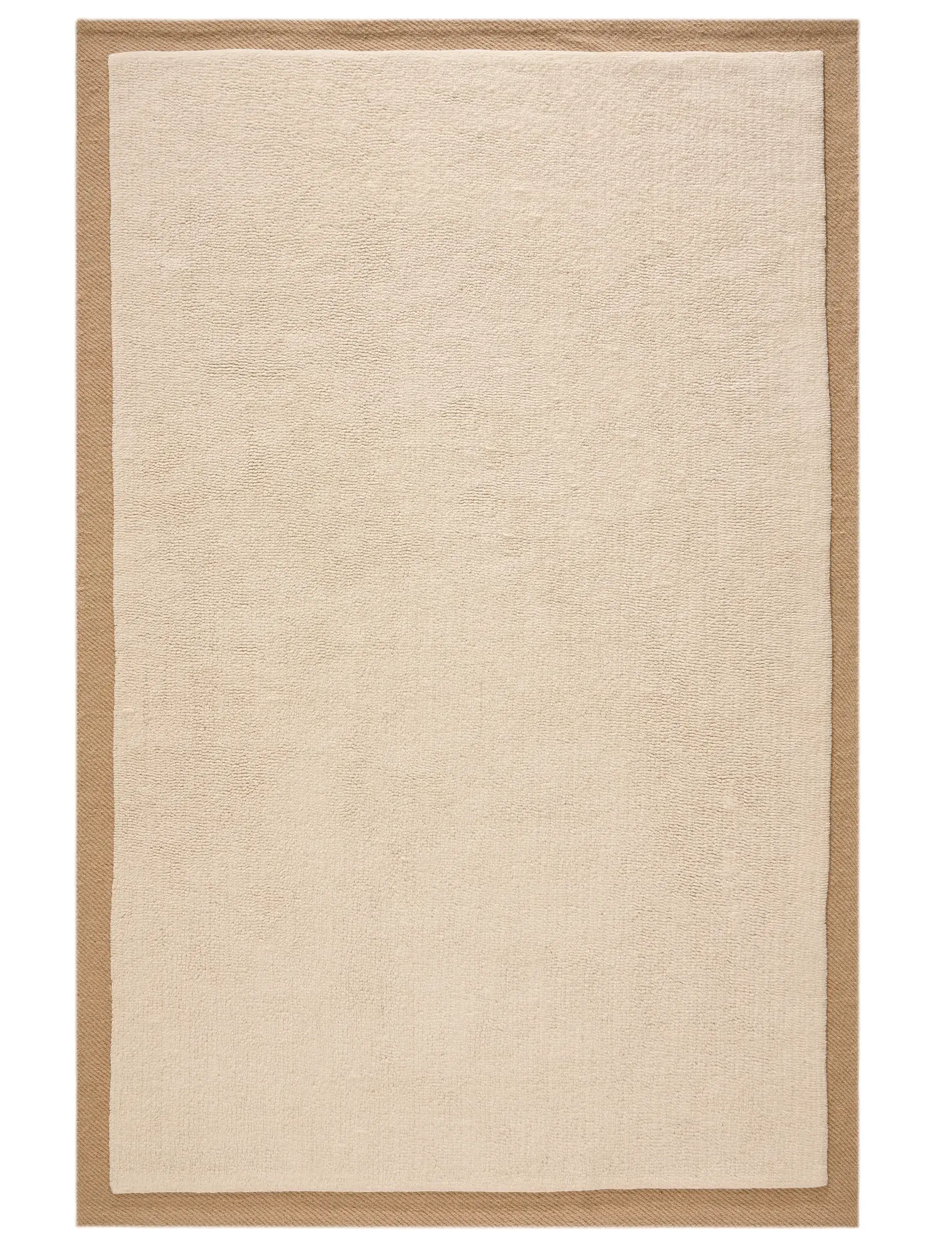 Matta Franco av 50% Ull, 50% Ull (från Nya Zeeland) i Beige från benuta pure