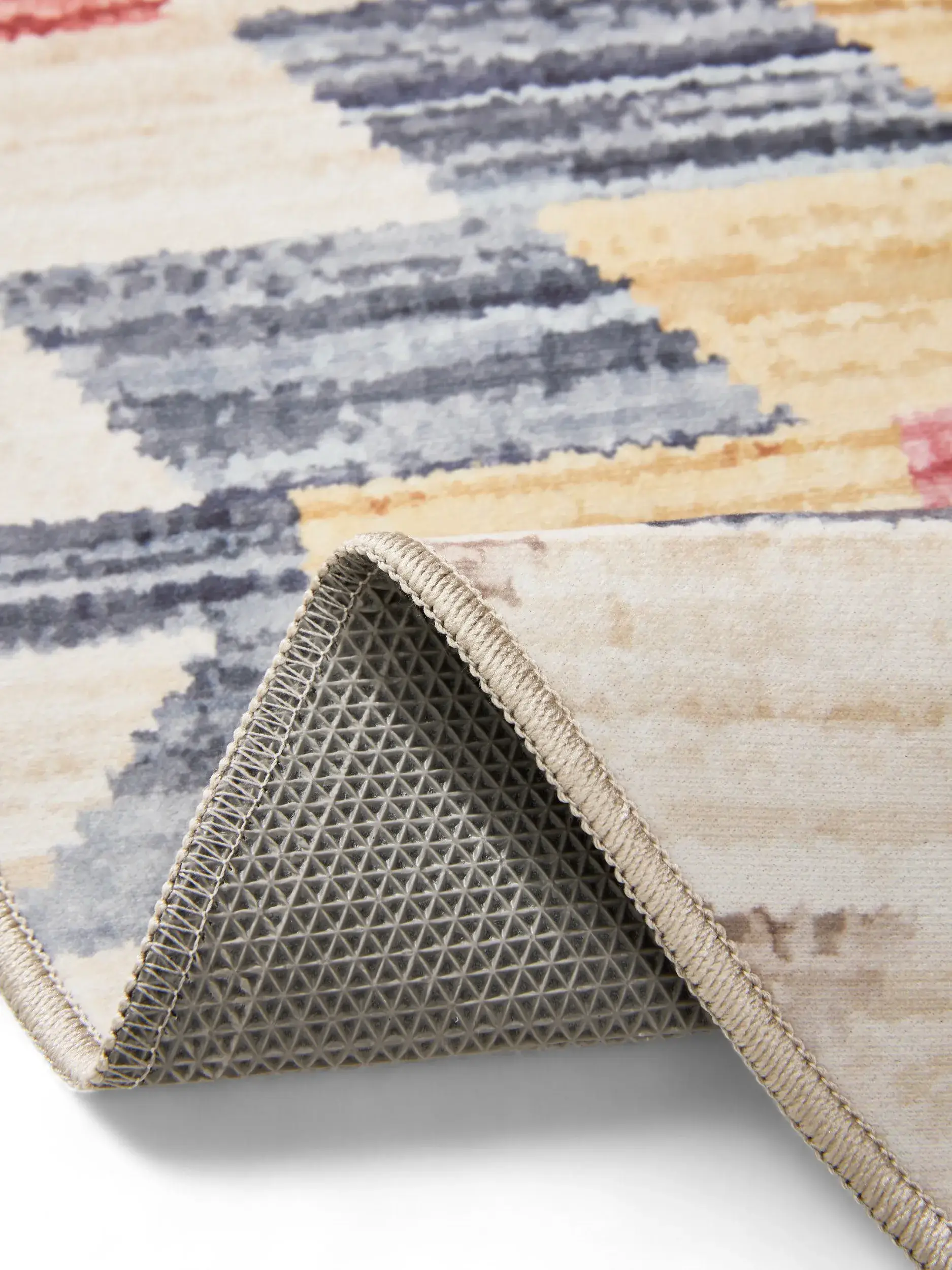 Rug made of 100% Polyester in Multicolour with a 100% Polyester high pile by benuta Basic