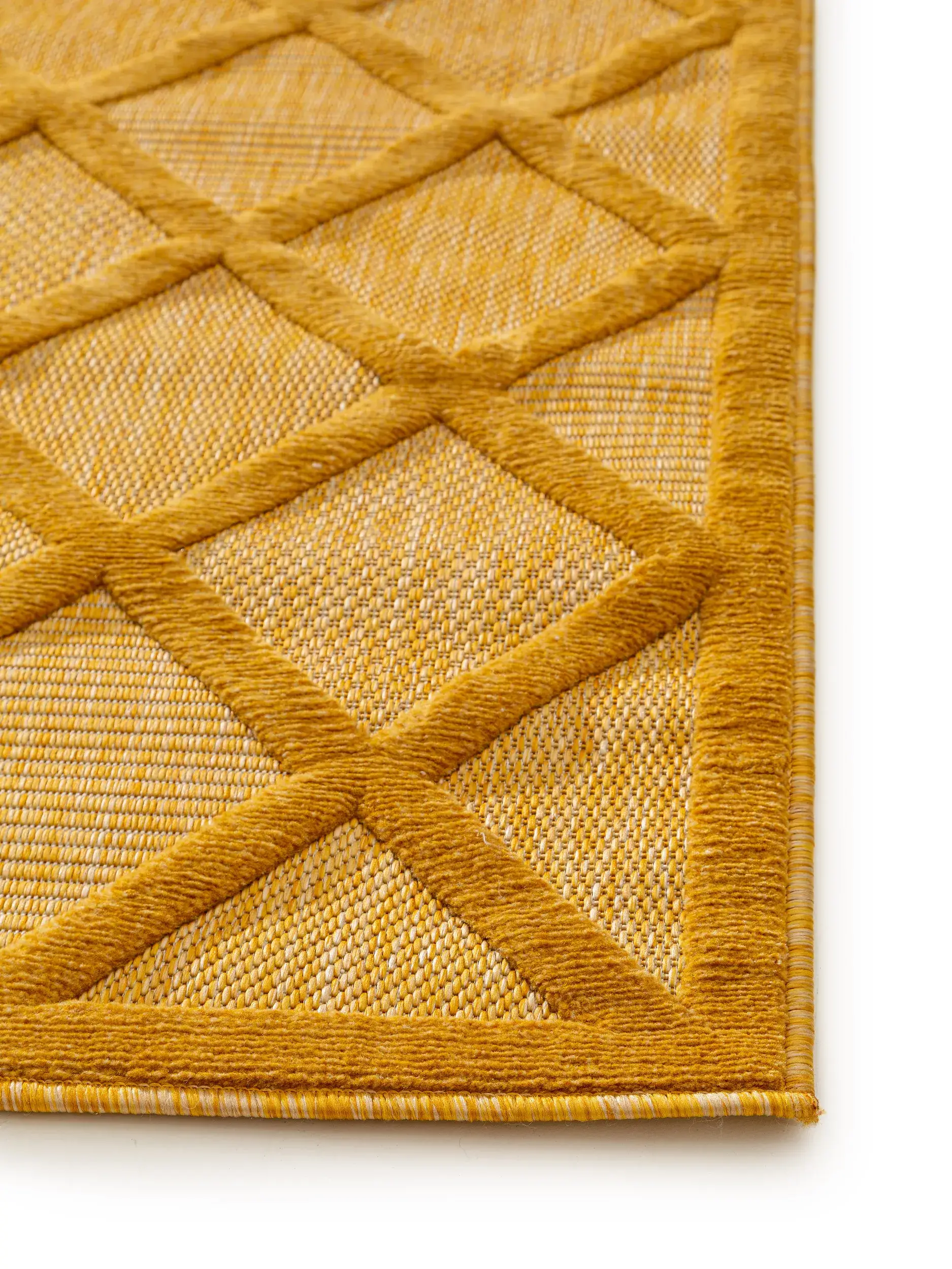Rug made of 100% Polypropylen in Gelb with a 100% Polypropylen high pile by benuta Nest