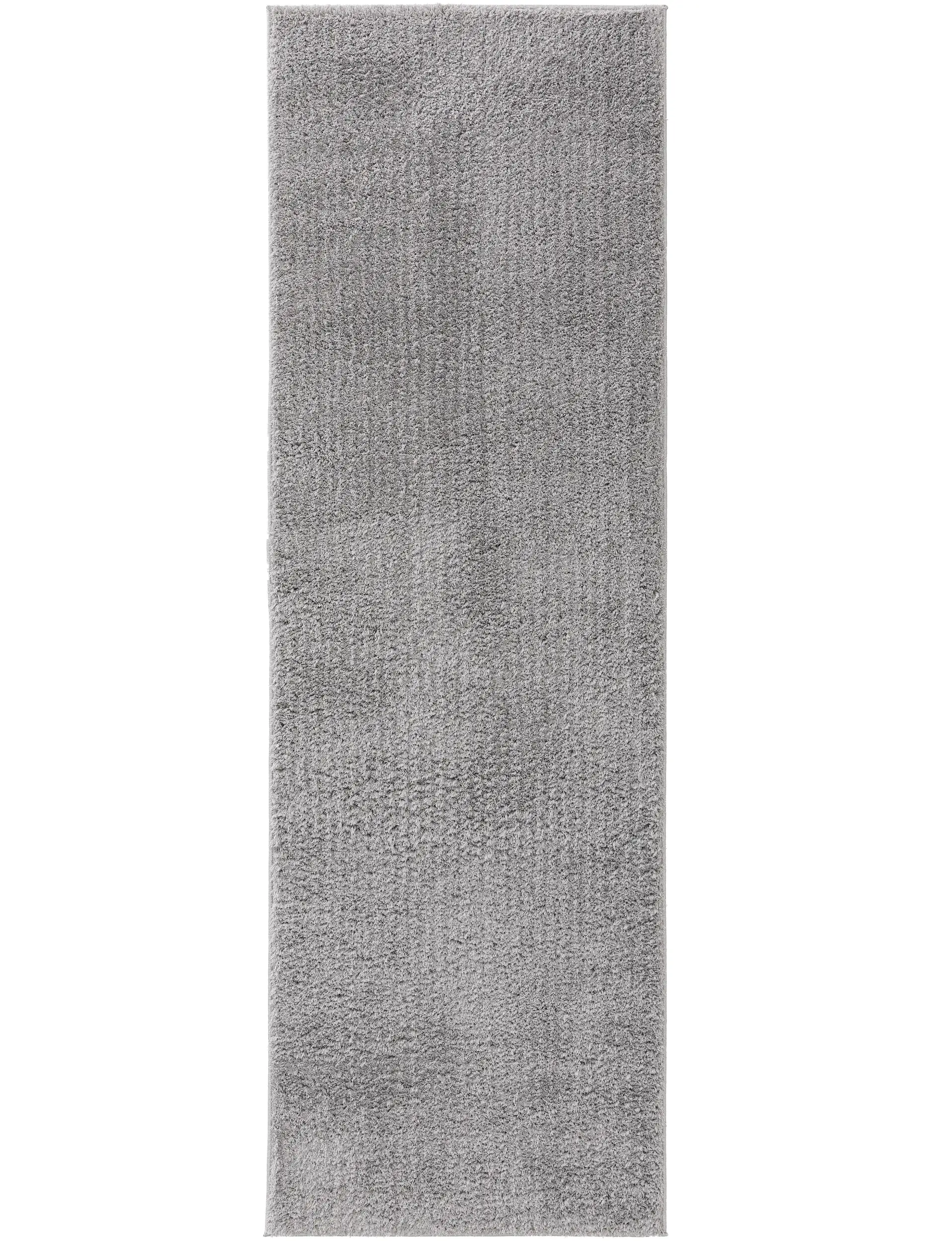 Teppich aus 100% Polyester (Microfiber) in Grau mit 100% Polyester (Microfiber) hohem Flor von benuta Nest