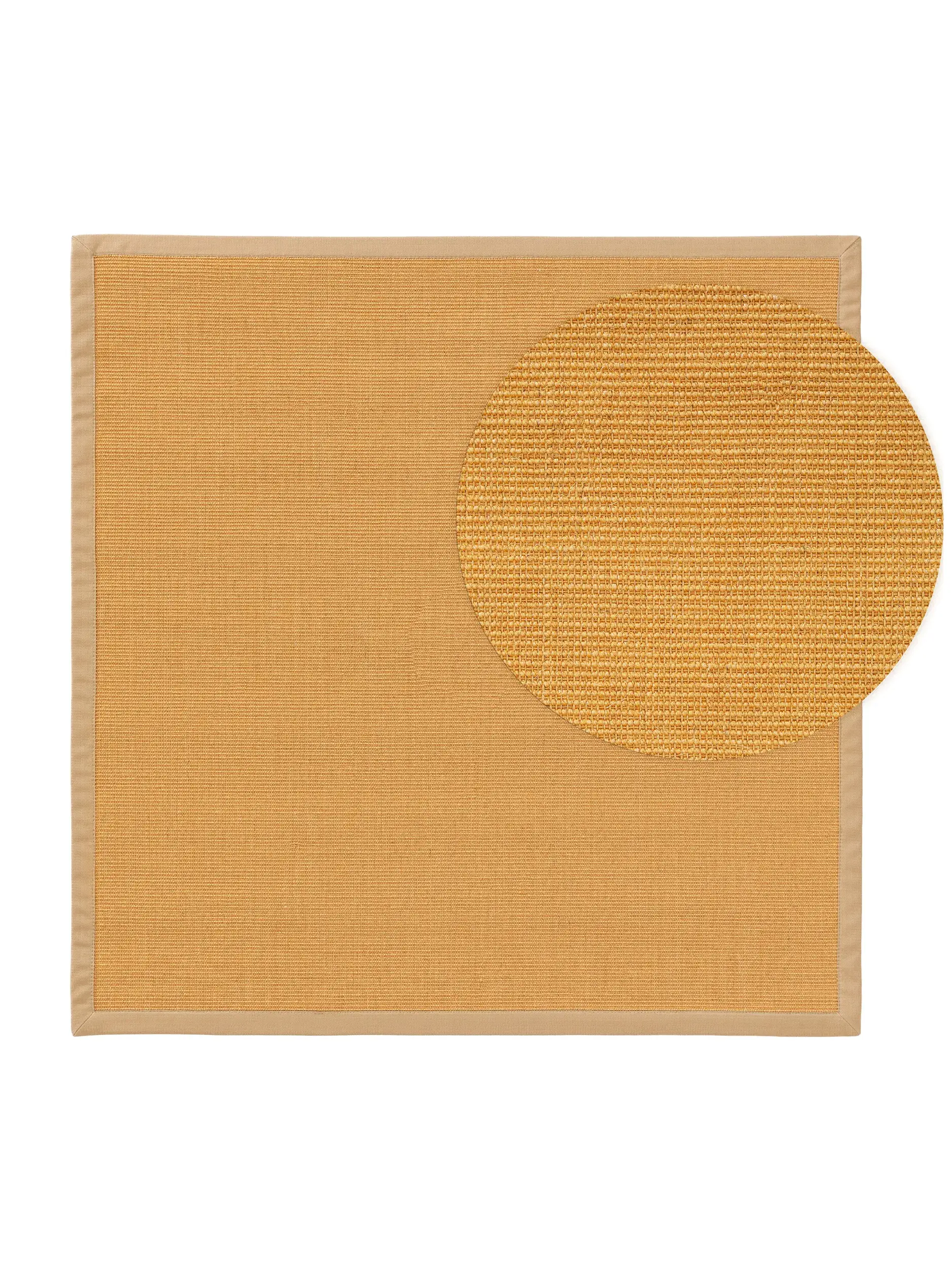 Matta av 100% Sisal i Beige med 100% Sisal hög lugg från benuta nest