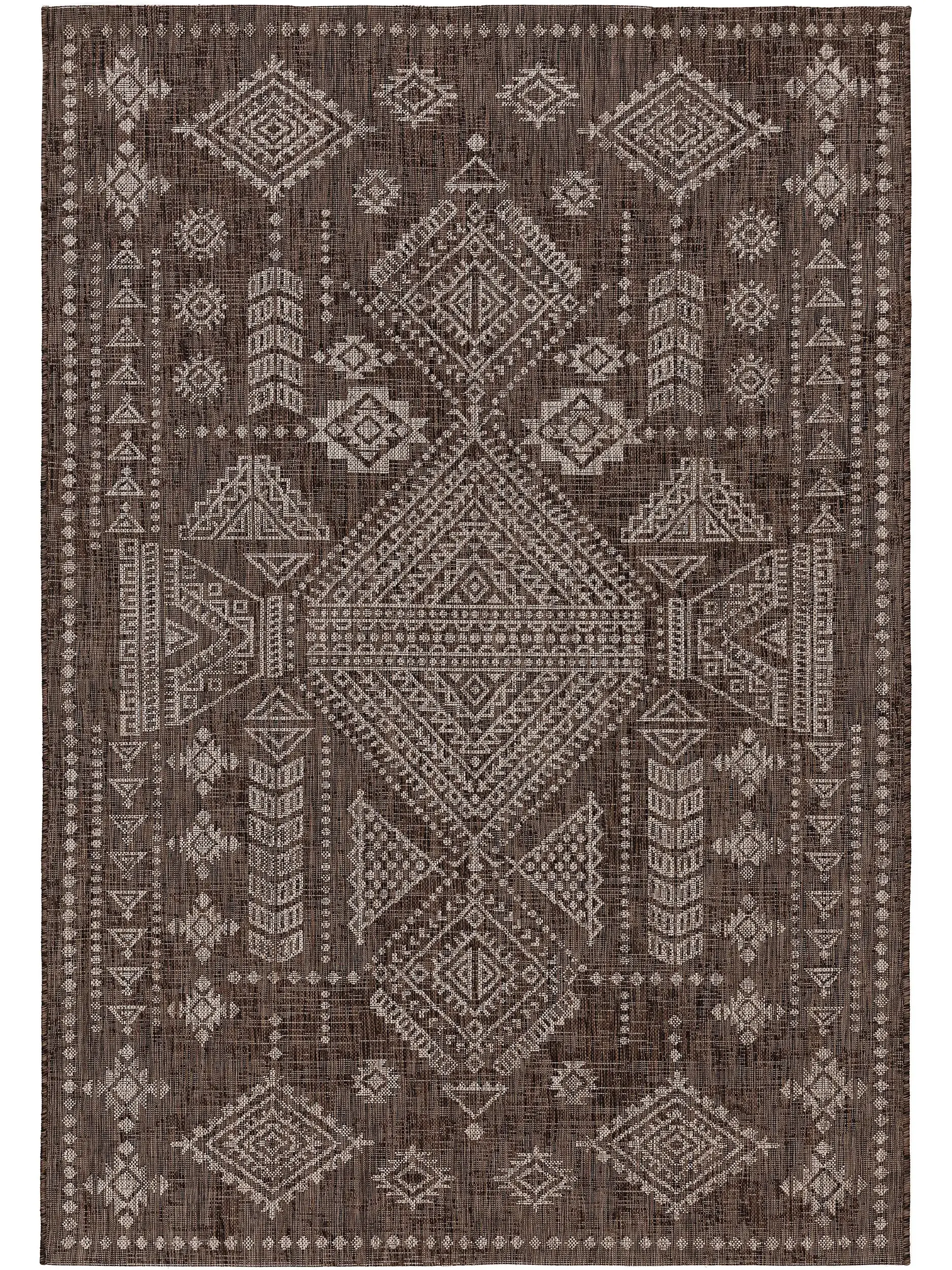 Tapis en 100% Polypropylène en Marron avec une pile de 100% Polypropylène de hauteur de benuta POP