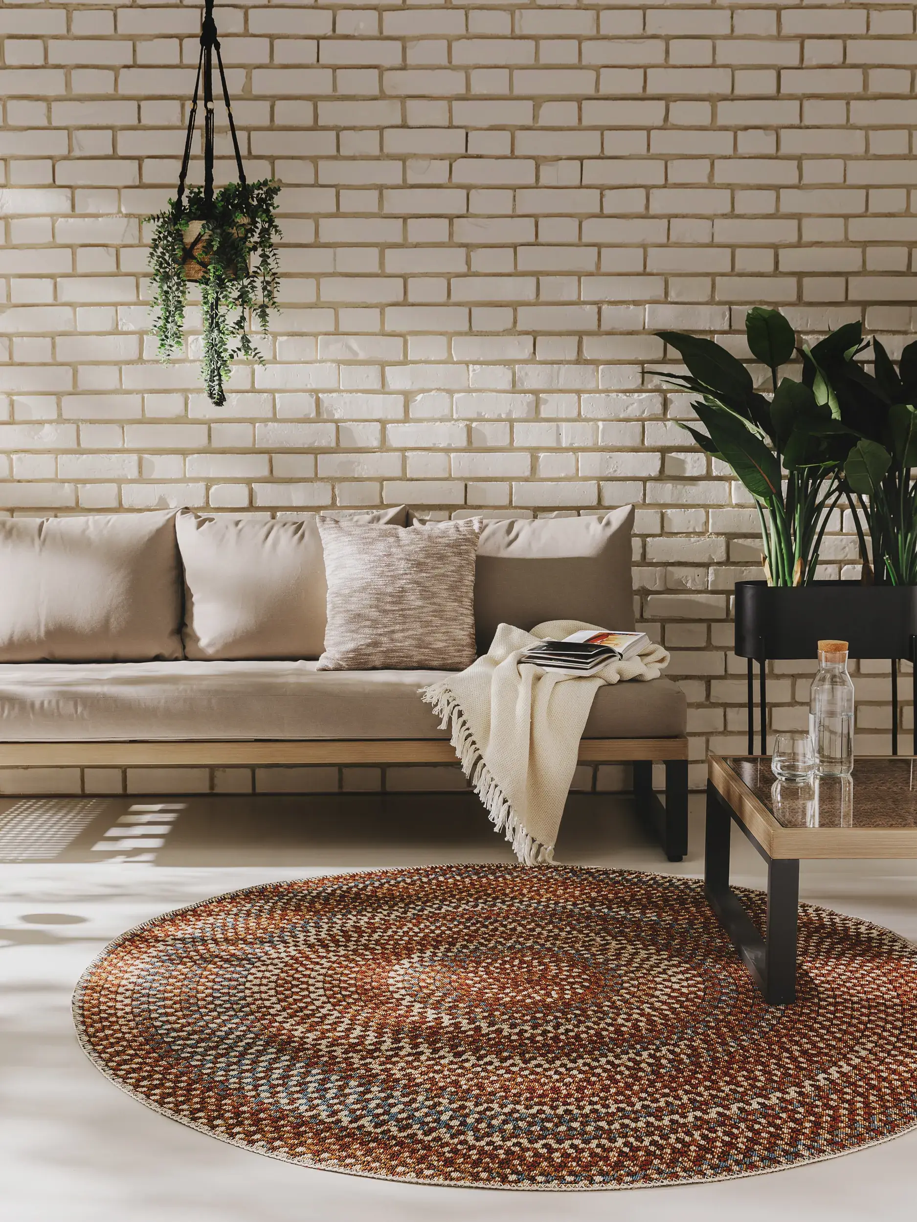 Tapijt van 76% Polypropyleen, 24% Polyester in Veelkleurig met een 76% Polypropyleen, 24% Polyester hoge pool van benuta nest