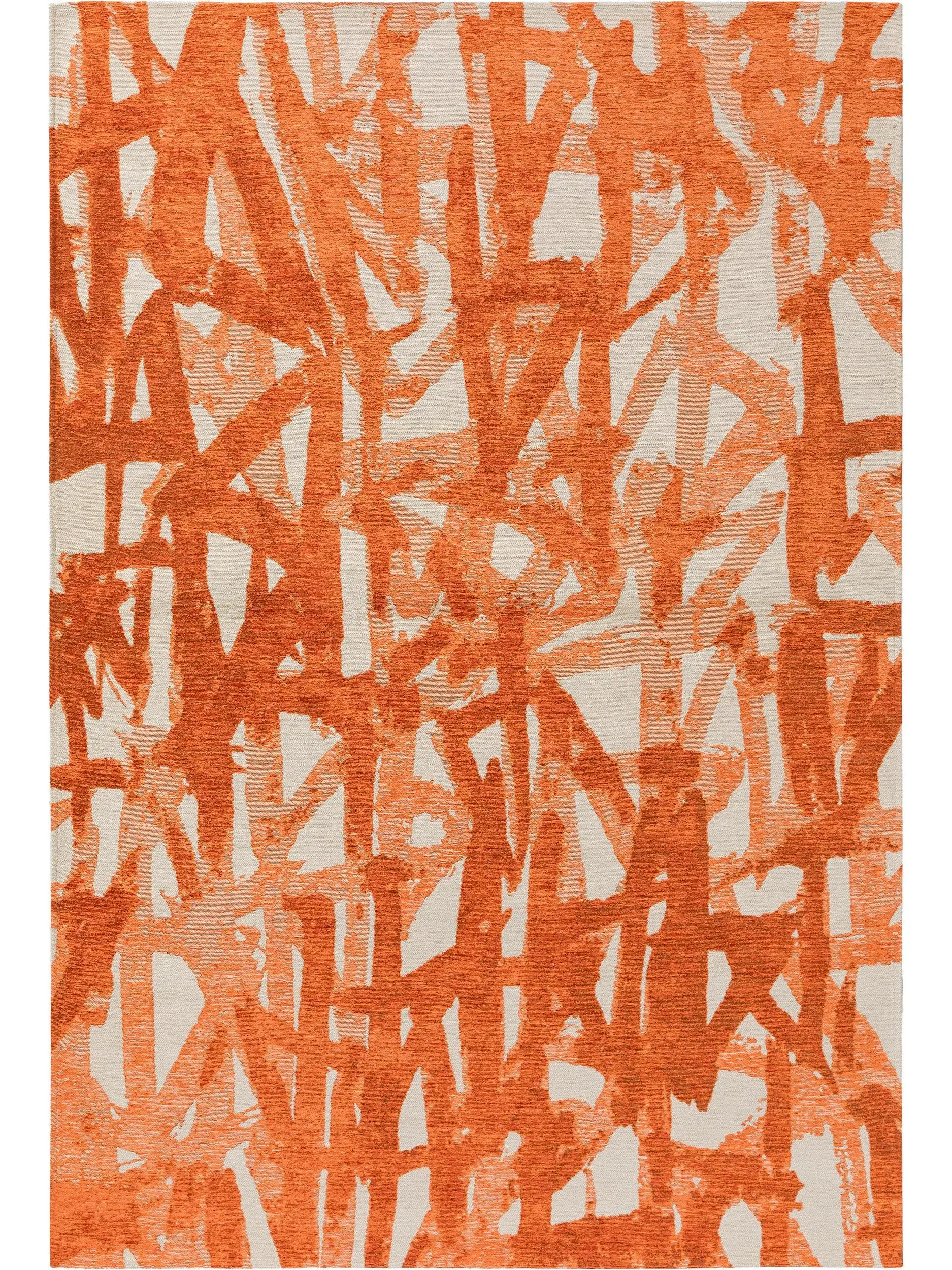 Teppich Stay aus 65% Baumwolle, 22% Polyacryl, 12% Polyester, 1% Latex in Orange von benuta