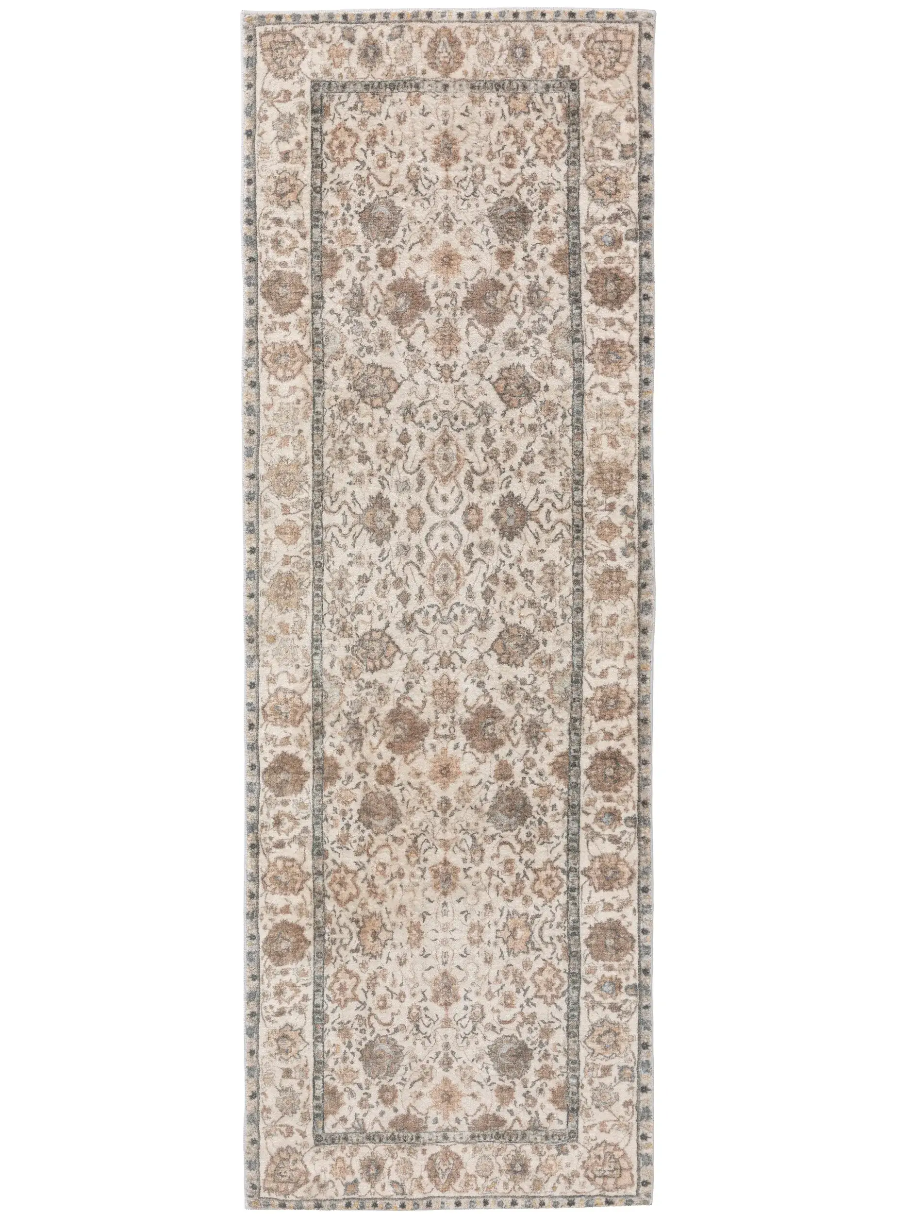 Tapijt van 100% Polyester in Beige met een 100% Polyester hoge pool van benuta POP
