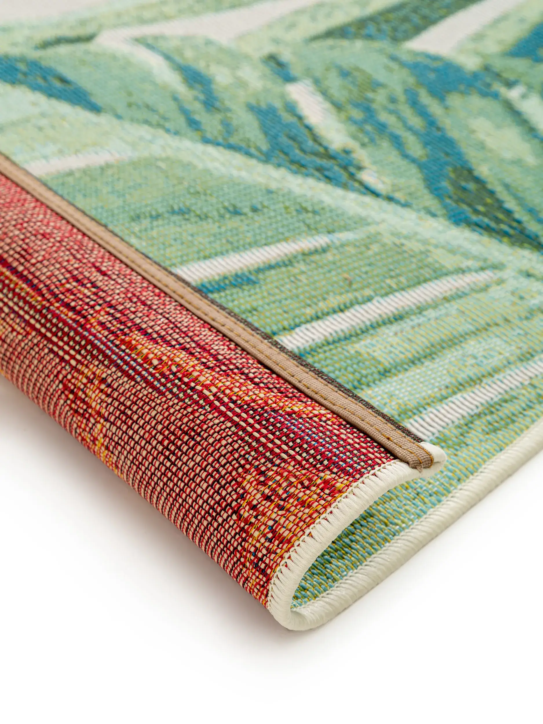 Teppich Artis aus 76% Polypropylen, 23% Polyester, 1% Latex in Grün von benuta Nest