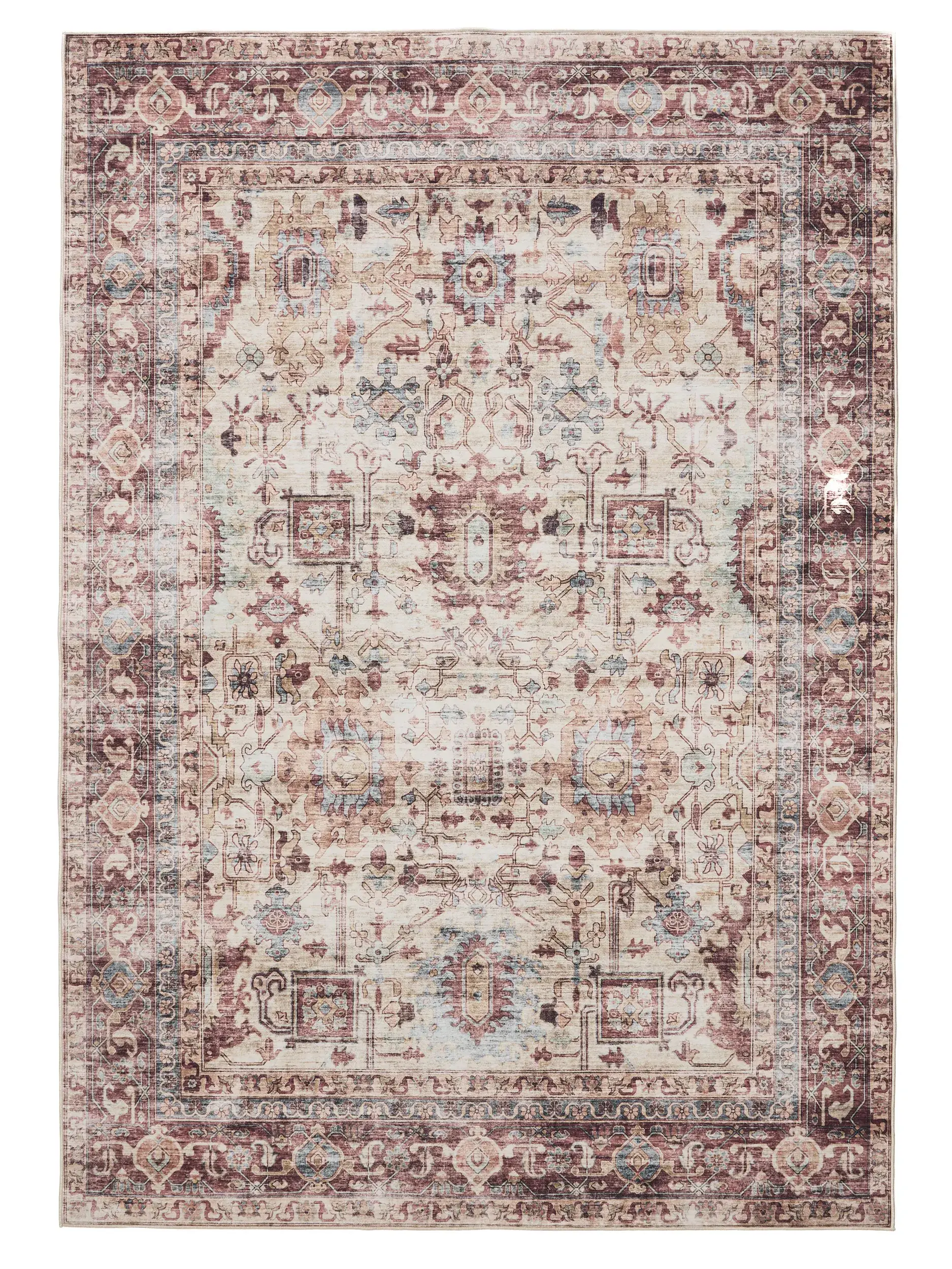 Rug made of 100% Polyester in Multicolour with a 100% Polyester high pile by benuta Basic