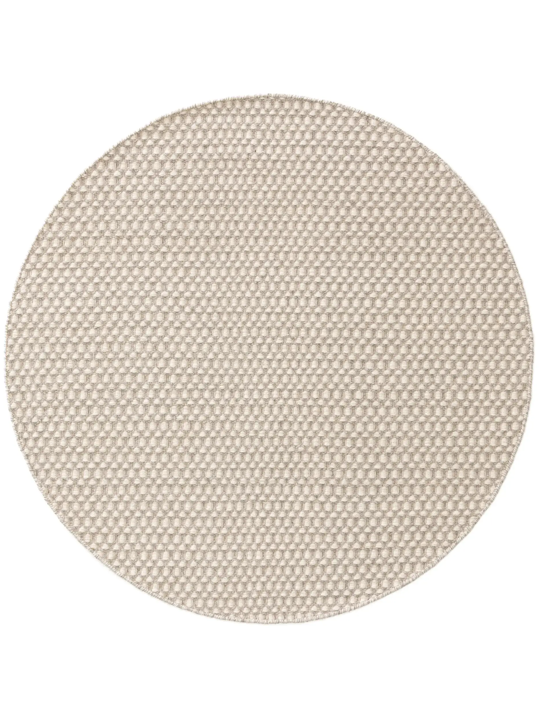 Tapijt van 80% Wol, 20% Katoen in Beige met een 80% Wol, 20% Katoen hoge pool van benuta Finest
