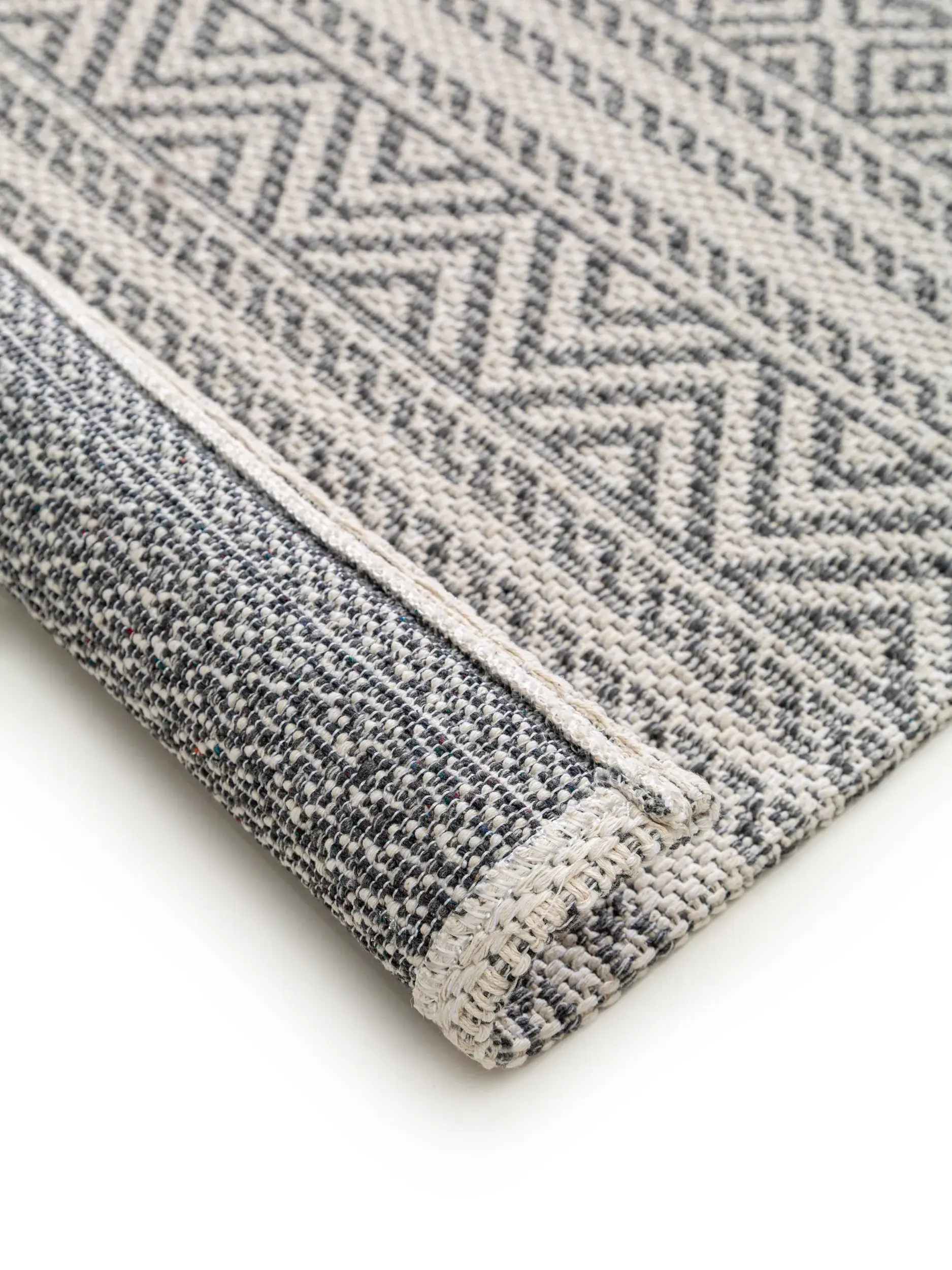 Teppich aus 100% Baumwolle in Grau mit 100% Baumwolle hohem Flor von benuta Nest