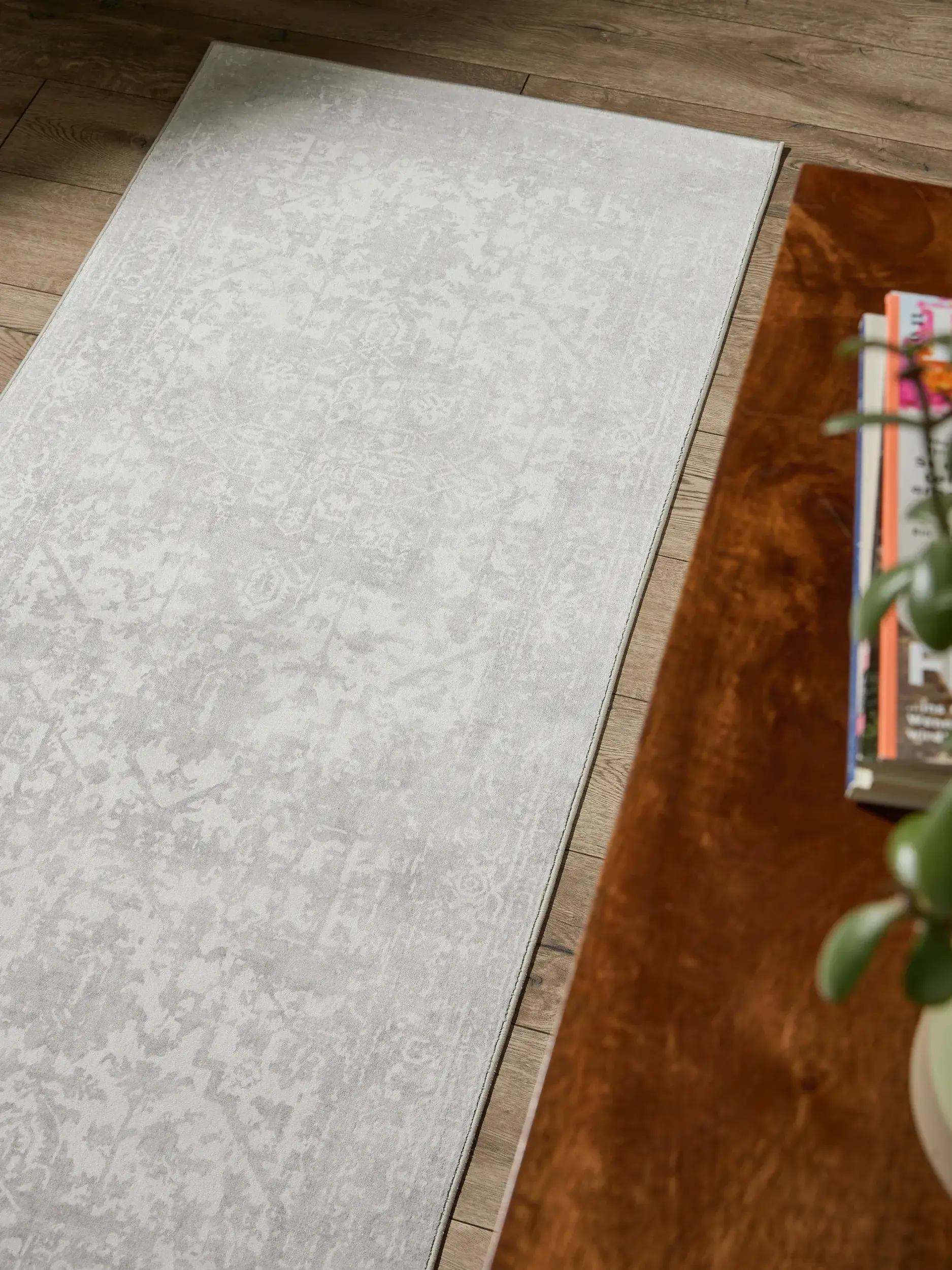 Rug made of 100% Polyester in Grey with a 100% Polyester high pile by benuta Nest