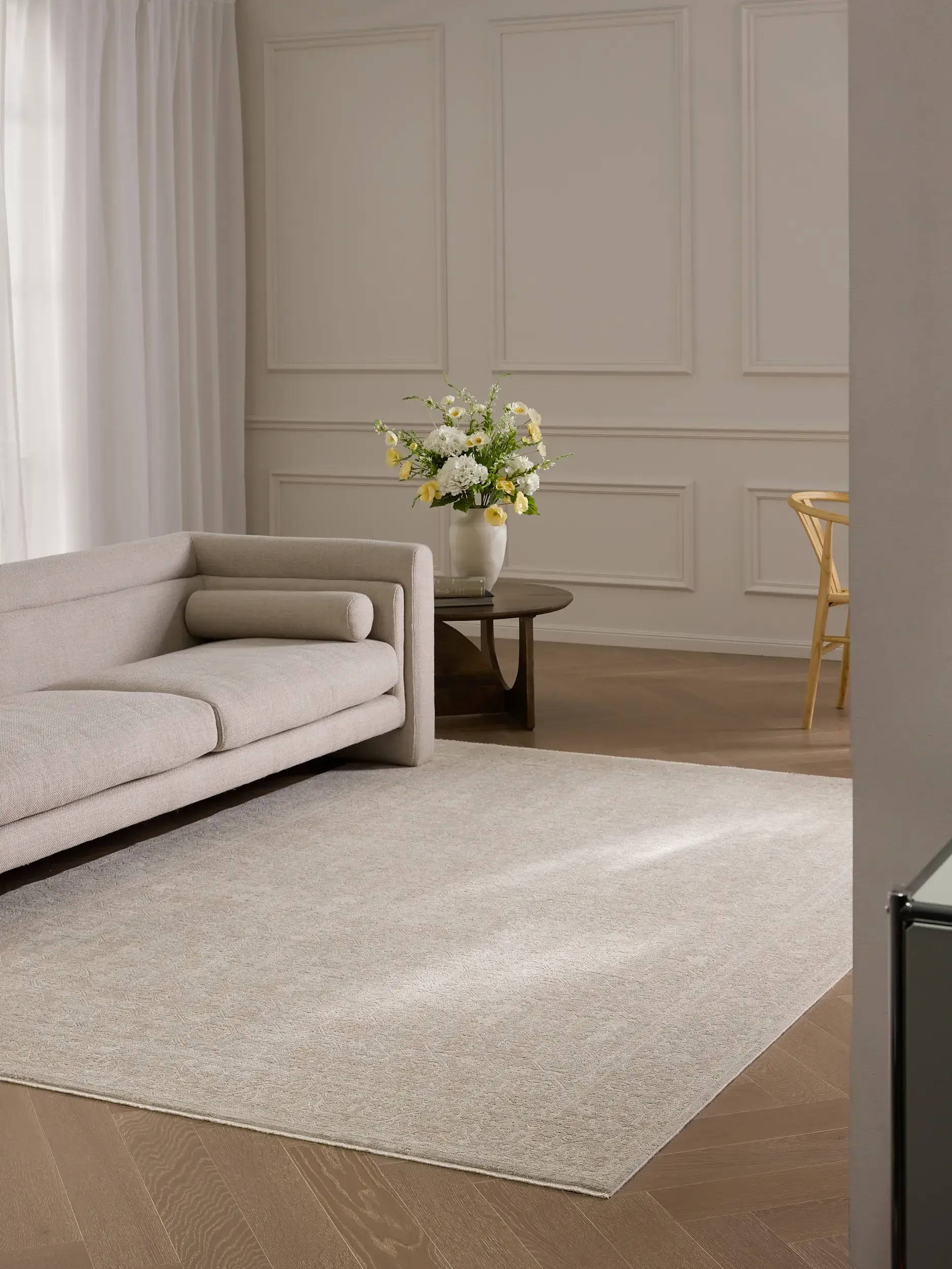 Vloerkleed Aria van 90% Polyester, 10% Viscose in  van benuta Finest