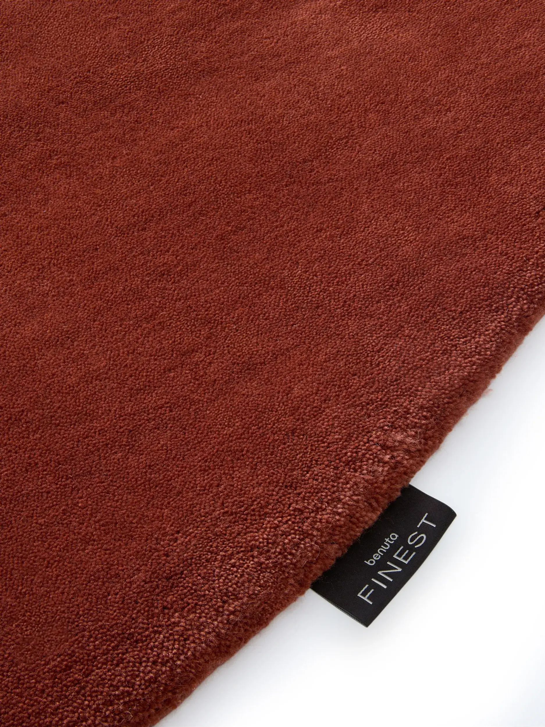 Teppich Mono aus 100% Baumwolle in Rot von benuta