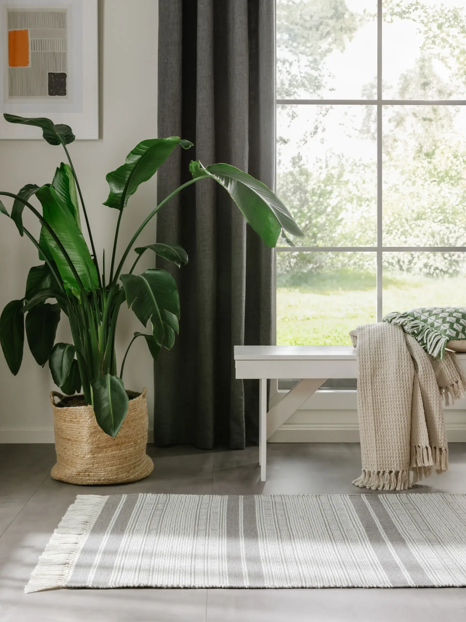 Rug made of 100% Polyester (recycled PET) in Grey with a 100% Polyester (recycled PET) high pile by benuta Nest