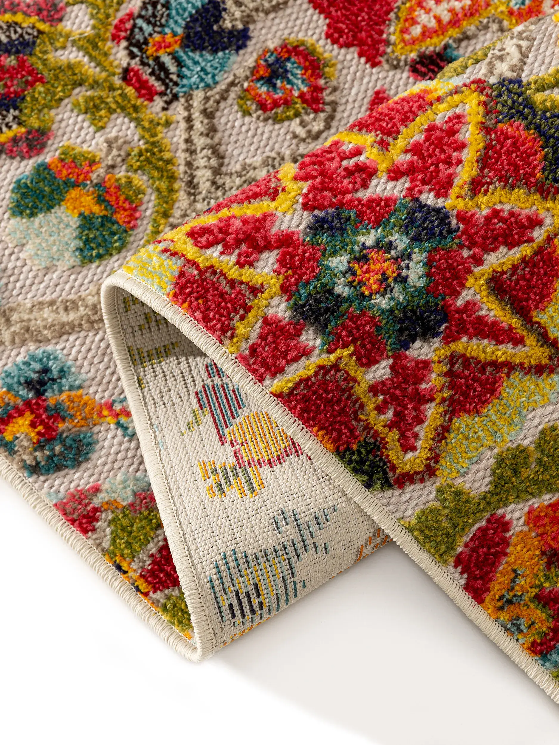Teppich aus 100% Polypropylen in Multicolor mit 100% Polypropylen hohem Flor von benuta Nest