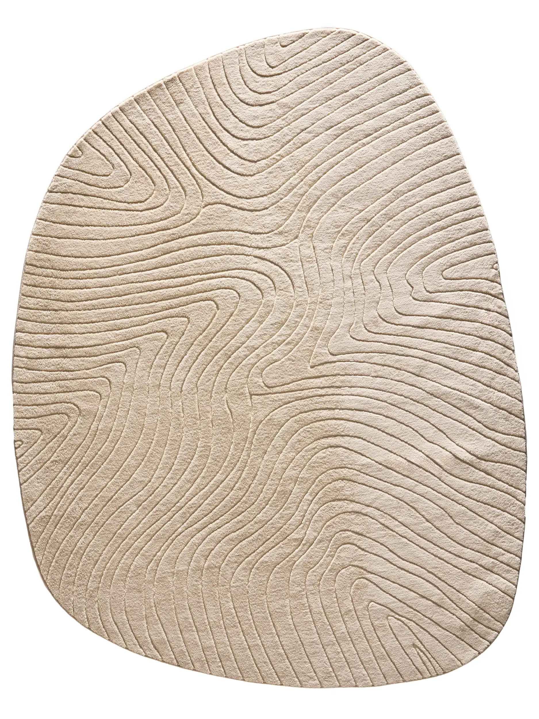 Tapete de 100% Polyester em Beige com pelo de 100% Polyester de altura da benuta Pop