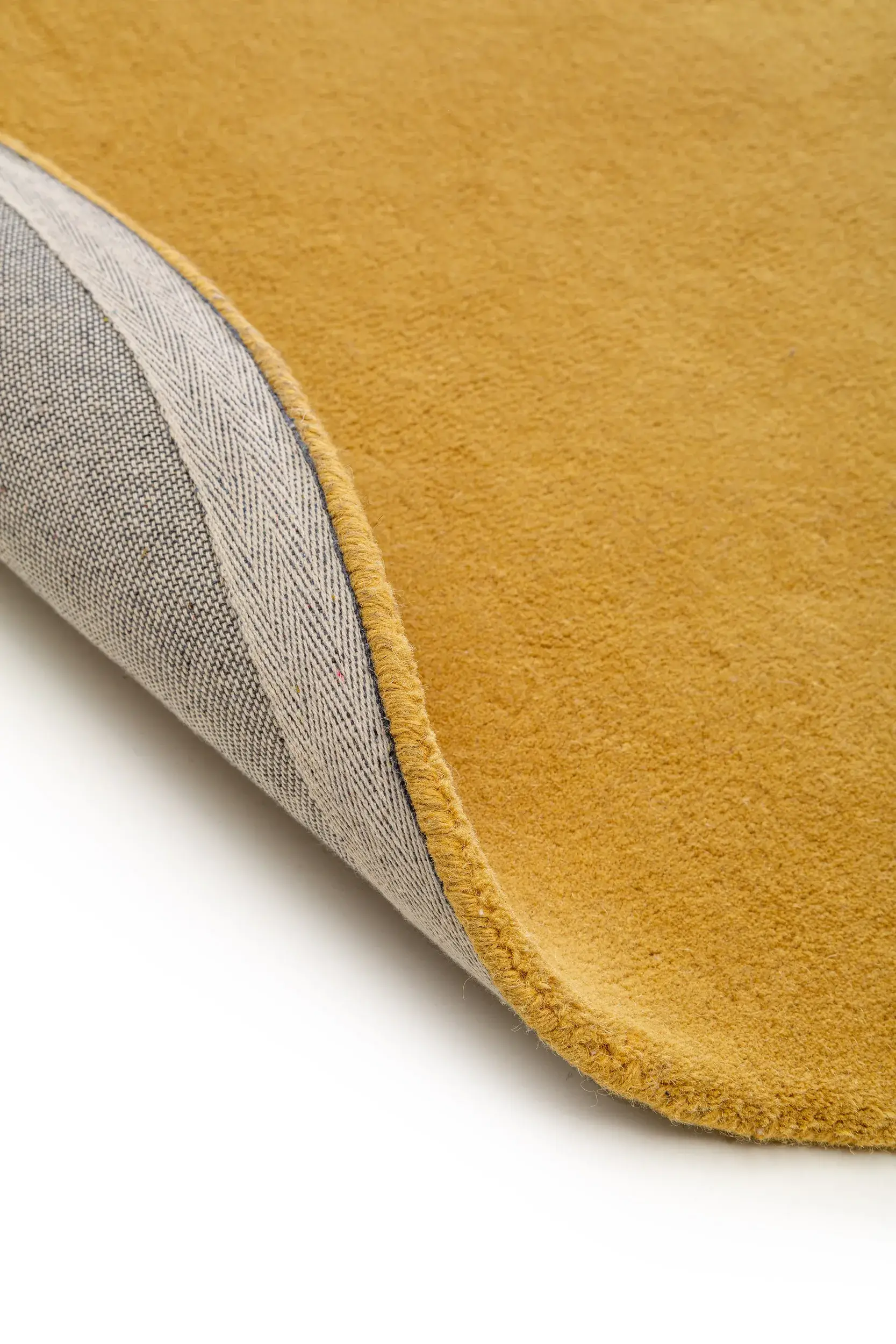 Teppich aus 100% Wolle in Gelb mit 100% Wolle hohem Flor von benuta Nest