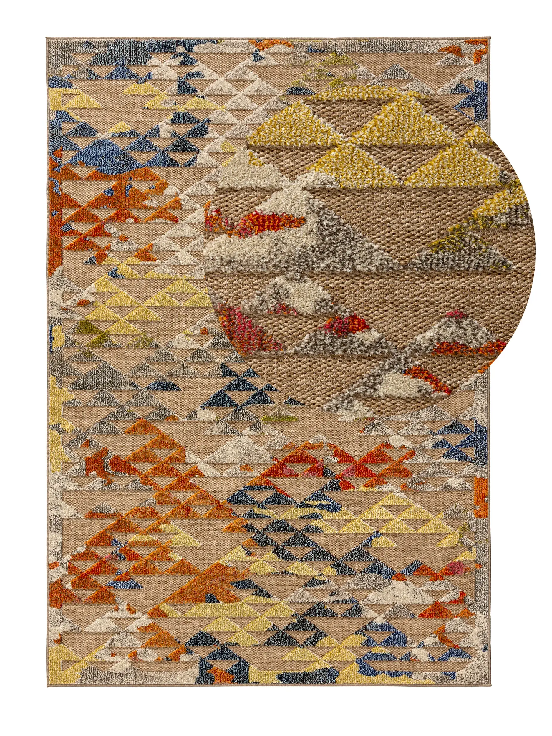 Rug made of 100% Polypropylen in Multicolour with a 100% Polypropylen high pile by benuta Nest