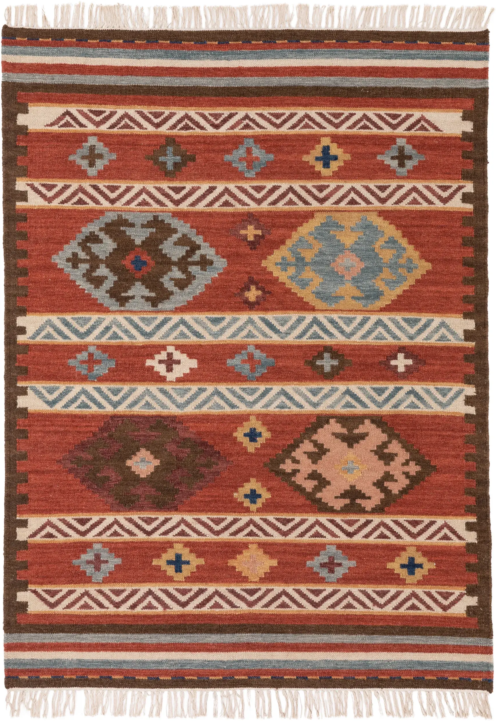 Matto 90% Wolle, 10% Baumwollea värissä Multicolor 90% Wolle, 10% Baumwolle korkealla nukalla merkiltä benuta Pure