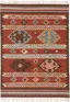 Handgewebter Kelim Zohra Multicolor/Rot
