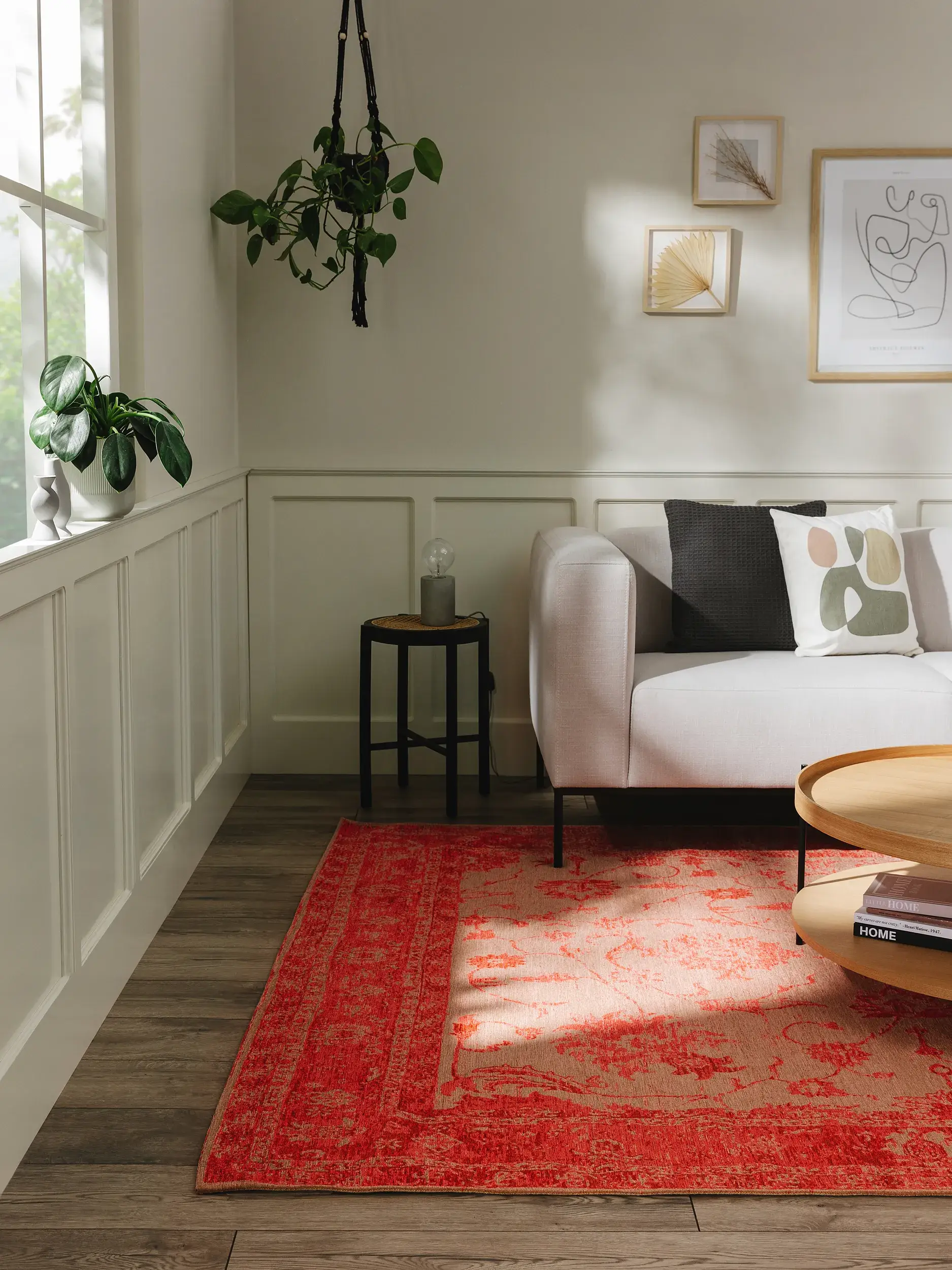 Teppe av 55% Polyacryl, 27% Polyester, 17% Baumwolle, 1% Latex i Rot med 55% Polyacryl, 27% Polyester, 17% Baumwolle, 1% Latex høy lugg fra benuta Nest