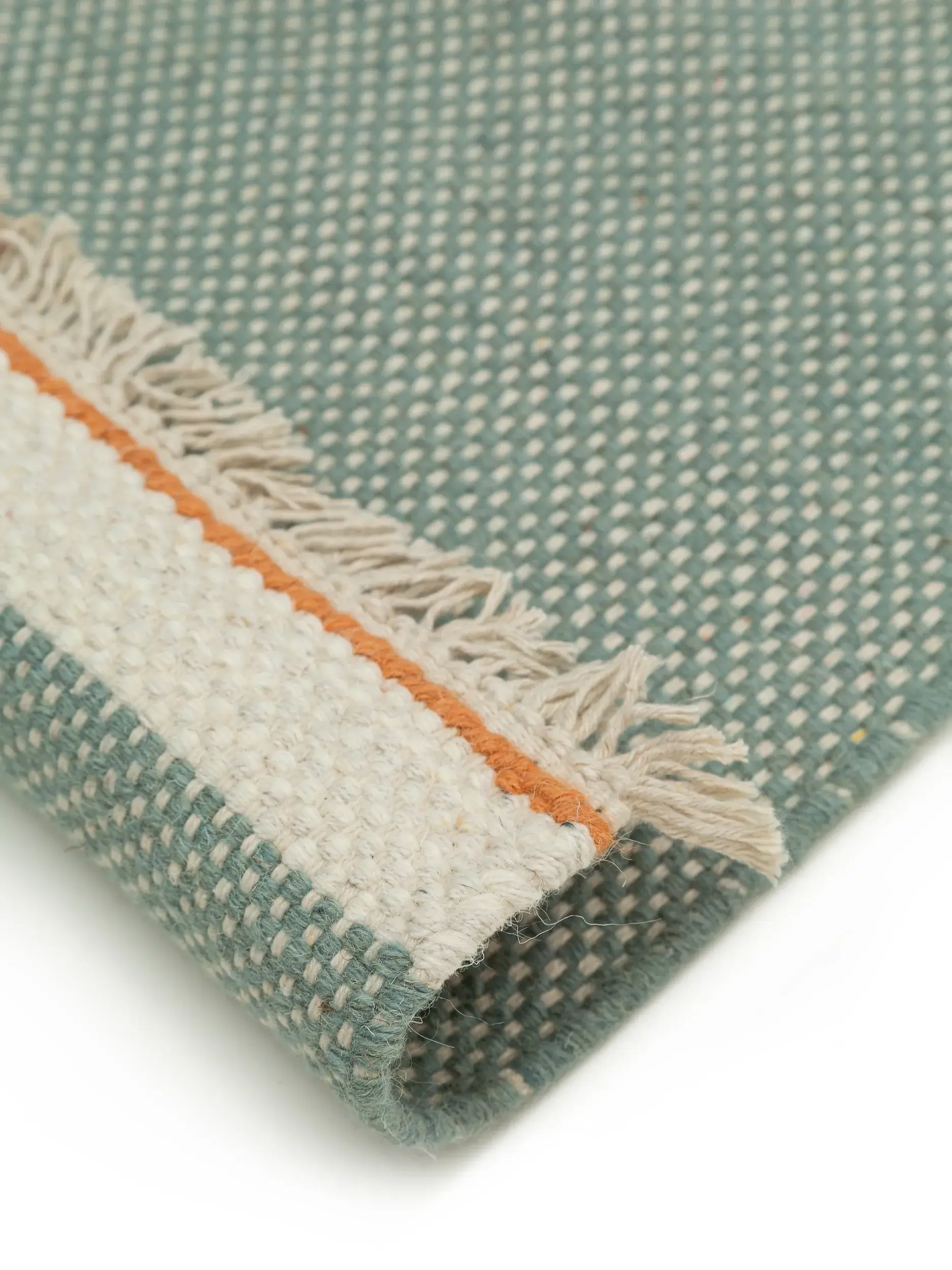 Teppich aus 60% Wolle, 40% Baumwolle in Grün mit 60% Wolle, 40% Baumwolle hohem Flor von benuta Pop