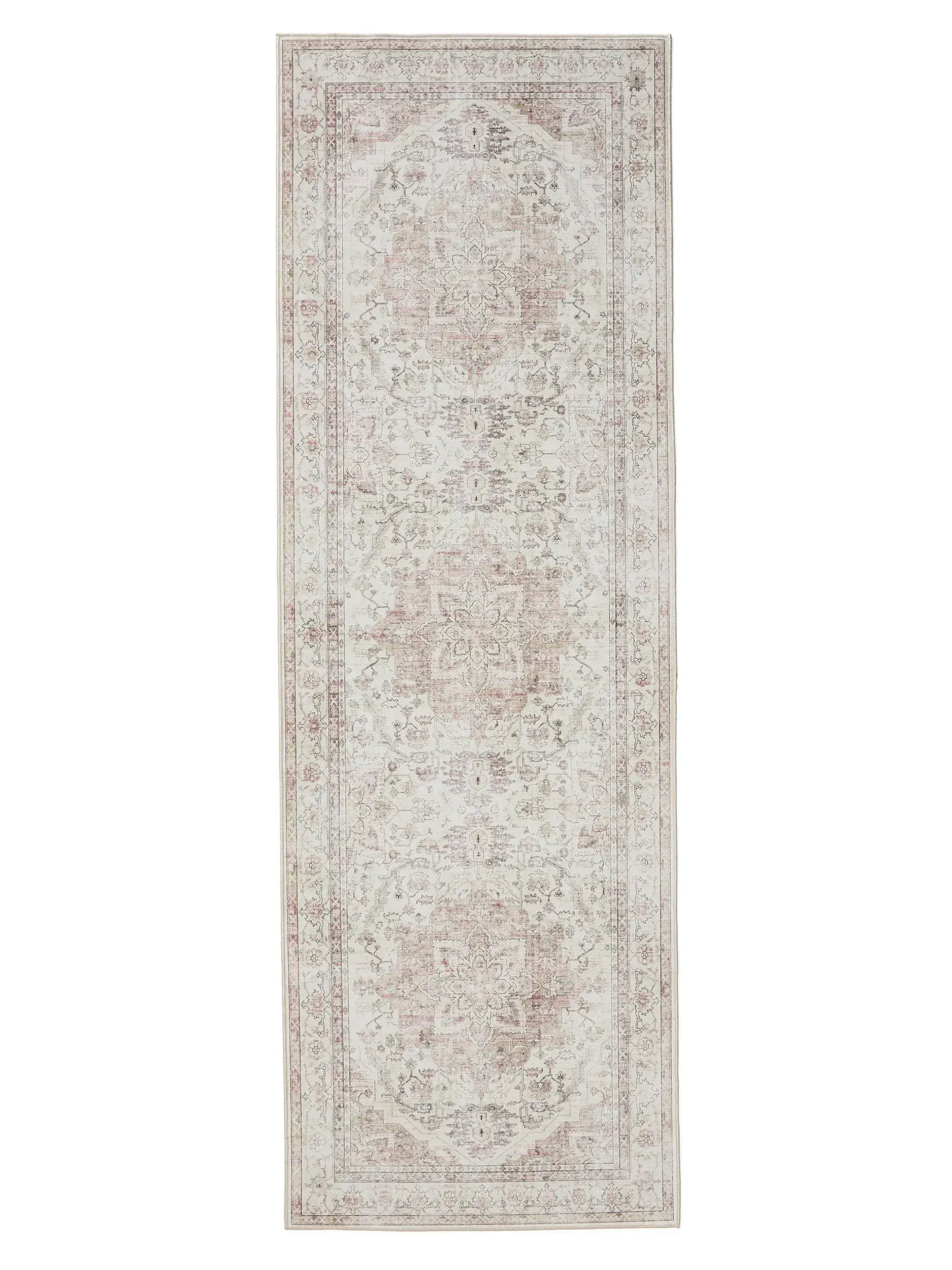 Rug made of 100% Polyester in Pink with a 100% Polyester high pile by benuta Basic