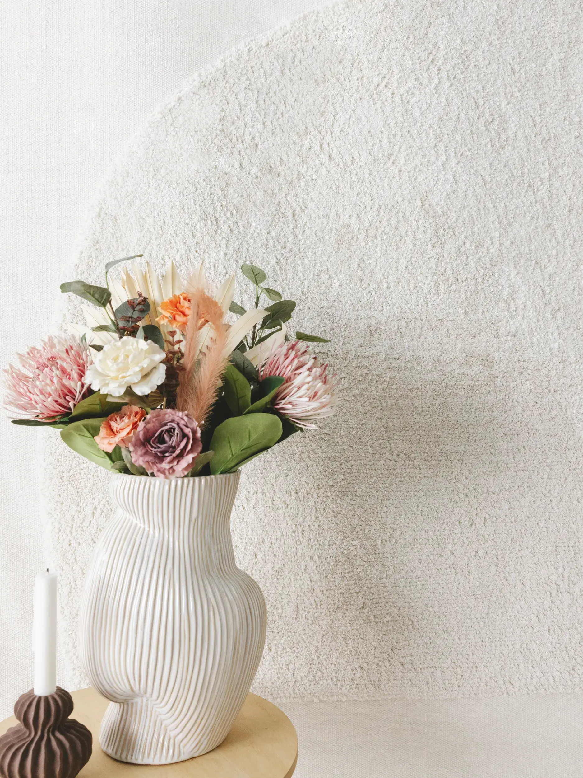 Teppich aus 100% Bio Baumwolle in Beige mit 100% Bio Baumwolle hohem Flor von benuta Pop