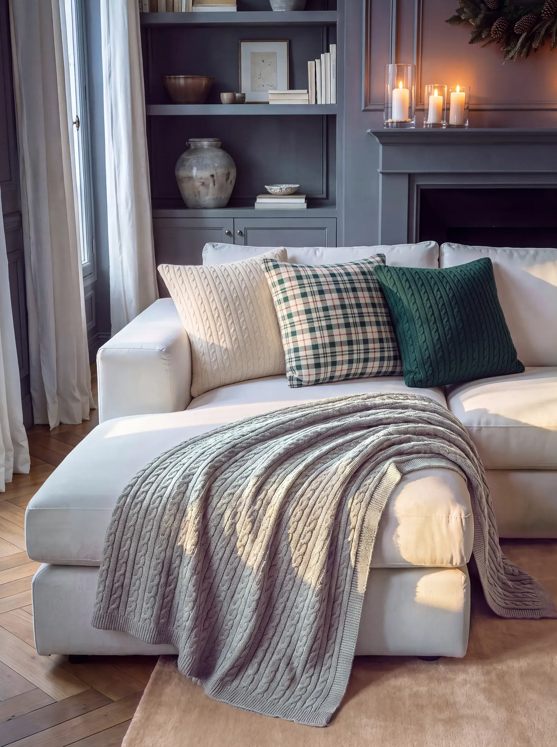 Coperta natalizia Classic Grigio di benuta