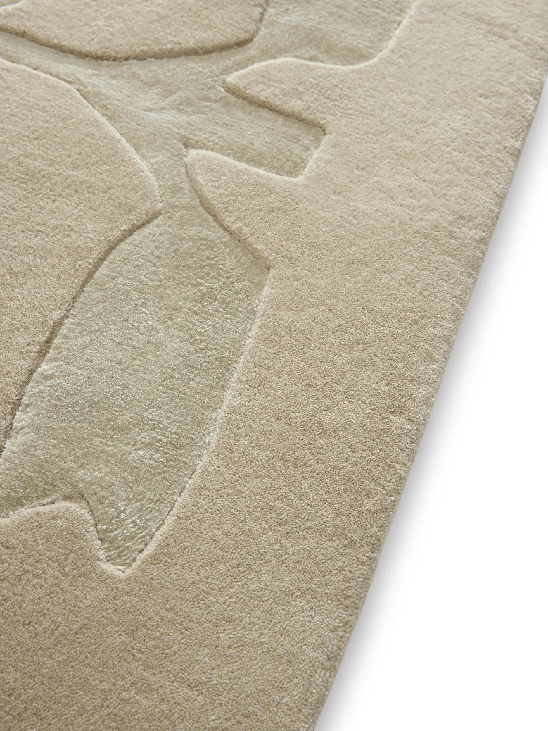 Teppich Nell aus 65% Wolle, 35% Lyocell (Tencel™) in Taupe von benuta Finest