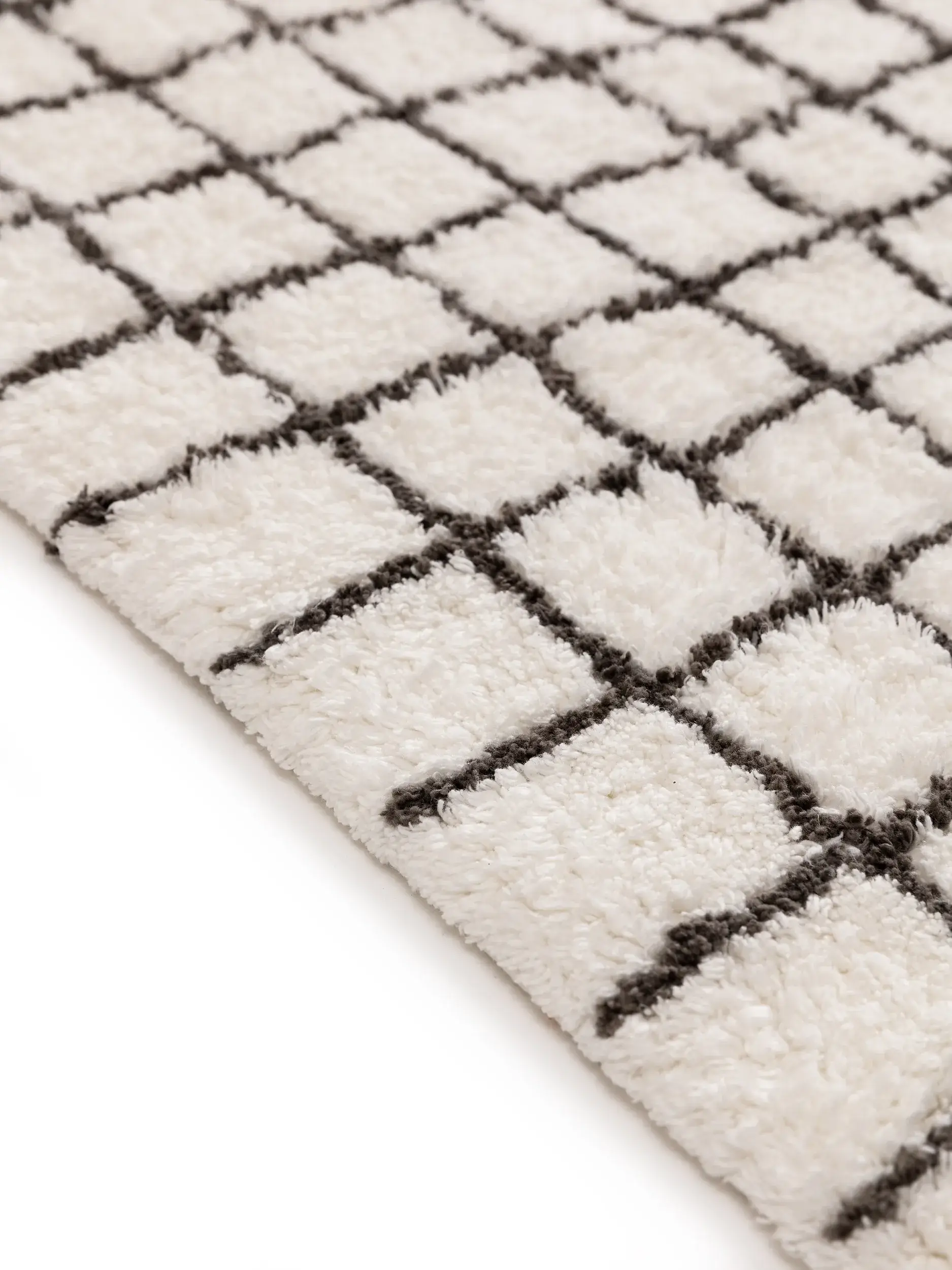 Badematte Wavu Weiß i Abstrakt-design laget av 100% Baumwolle fra benuta Nest