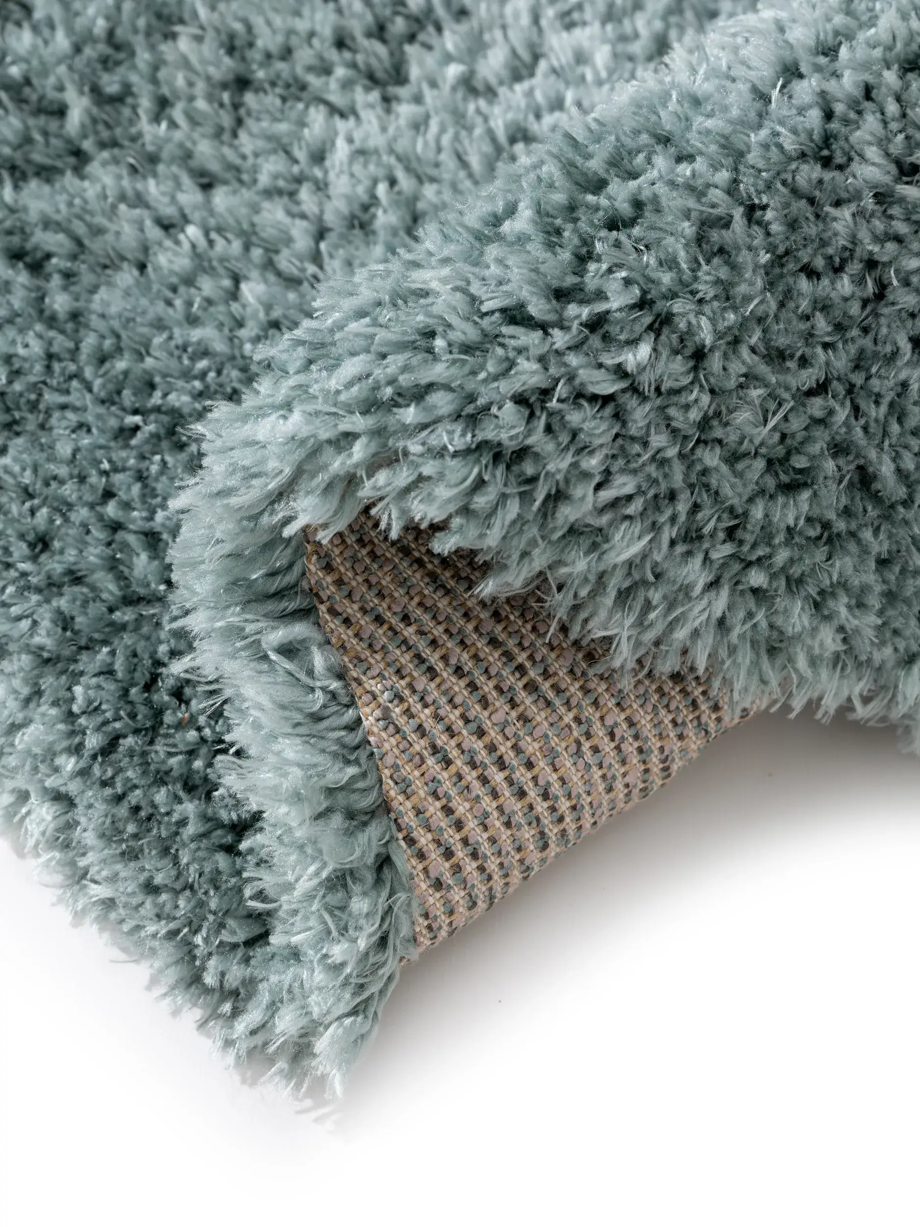 Teppich aus 100% Polyester in Türkis mit 100% Polyester hohem Flor von benuta Pop