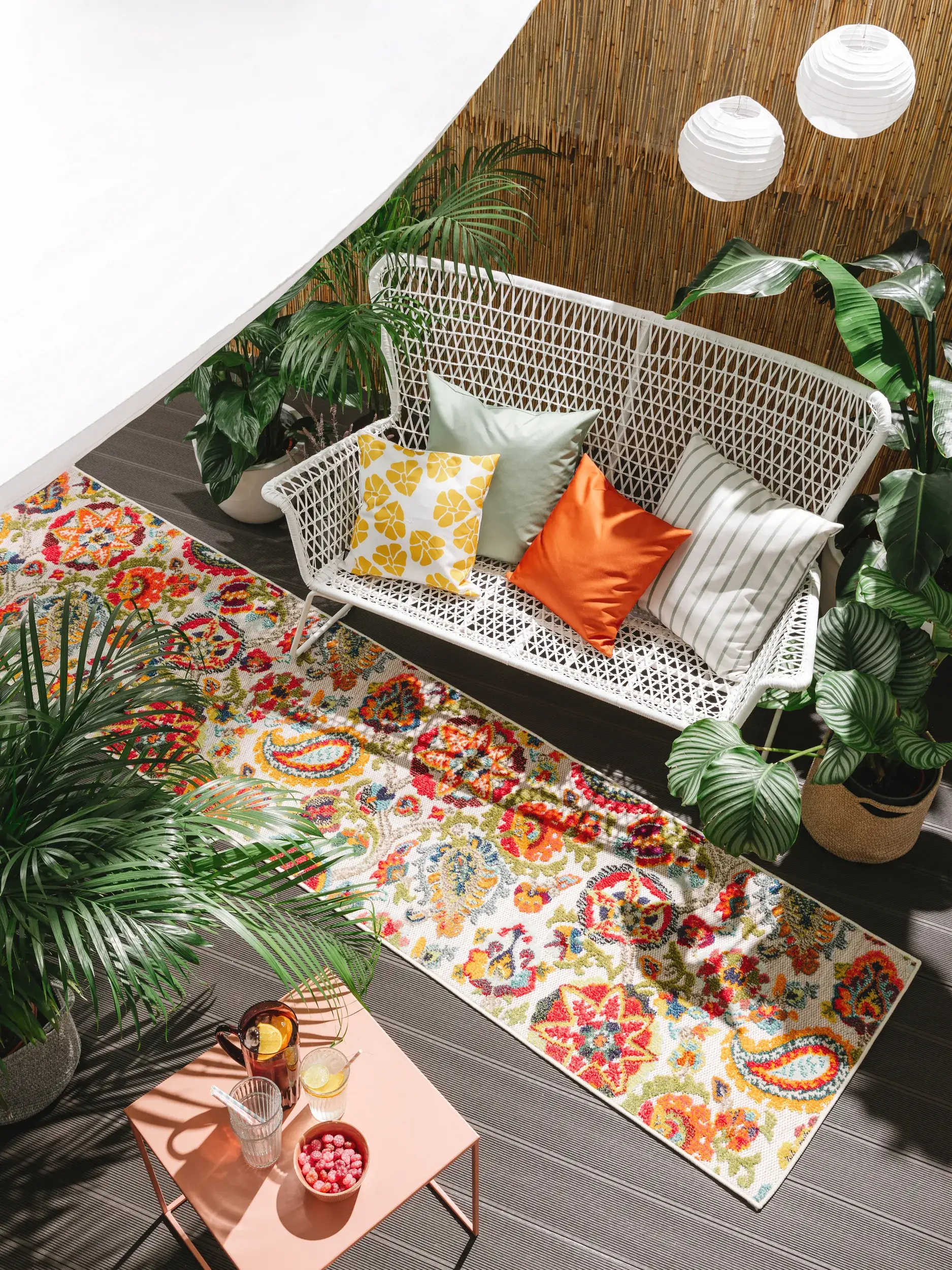 Teppich aus 100% Polypropylen in Multicolor mit 100% Polypropylen hohem Flor von benuta Nest