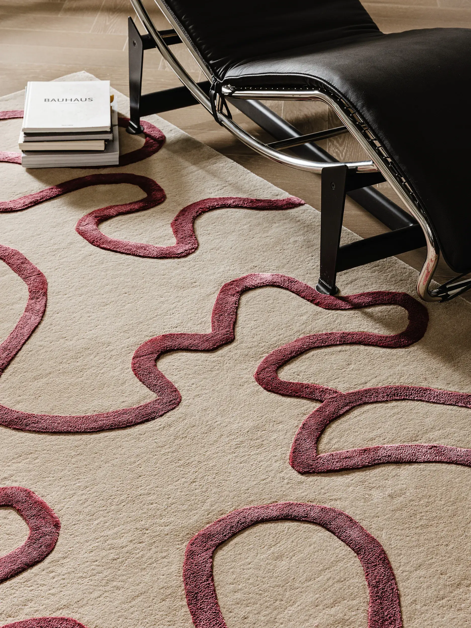 Teppe av 75% Wolle, 25% Lyocell (Tencel™) i Beige med 75% Wolle, 25% Lyocell (Tencel™) høy lugg fra benuta Finest