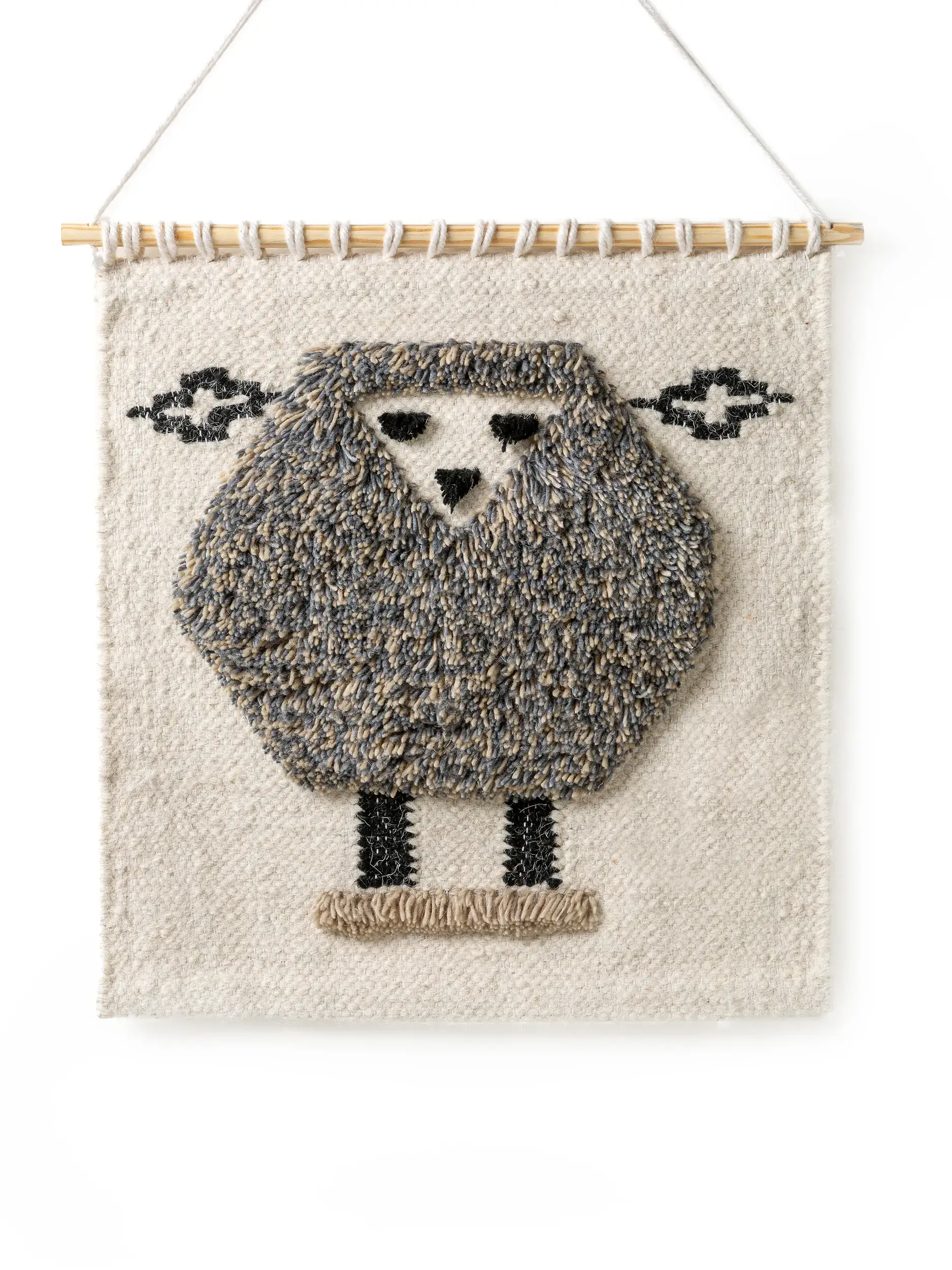 Wanddeko Shawn Ivory im Design Tiermotive aus 80% Wolle, 20% Polyester von Lytte