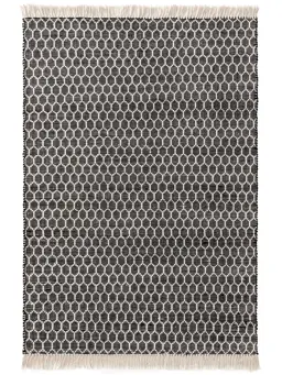 Rug made from recycled material Mimpi White/Black