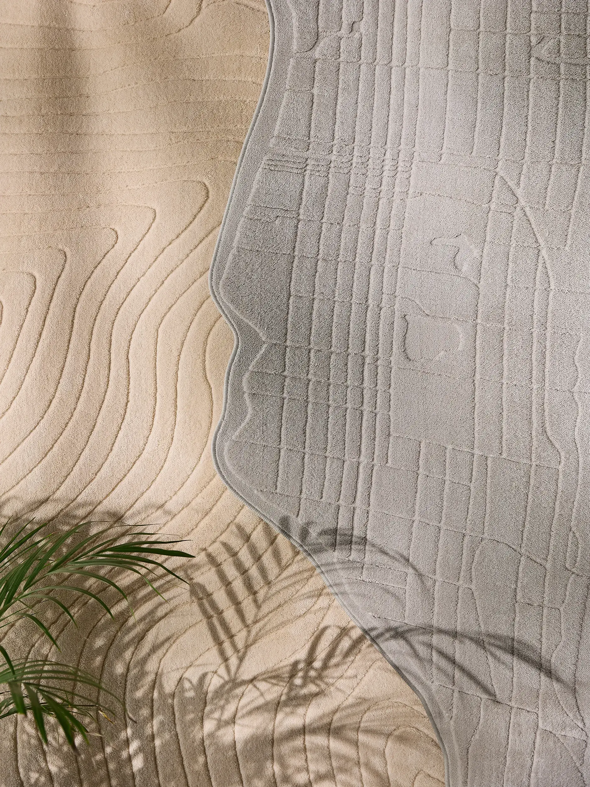 Tapis en 100% Polyester en Beige avec une pile de 100% Polyester de hauteur de benuta POP