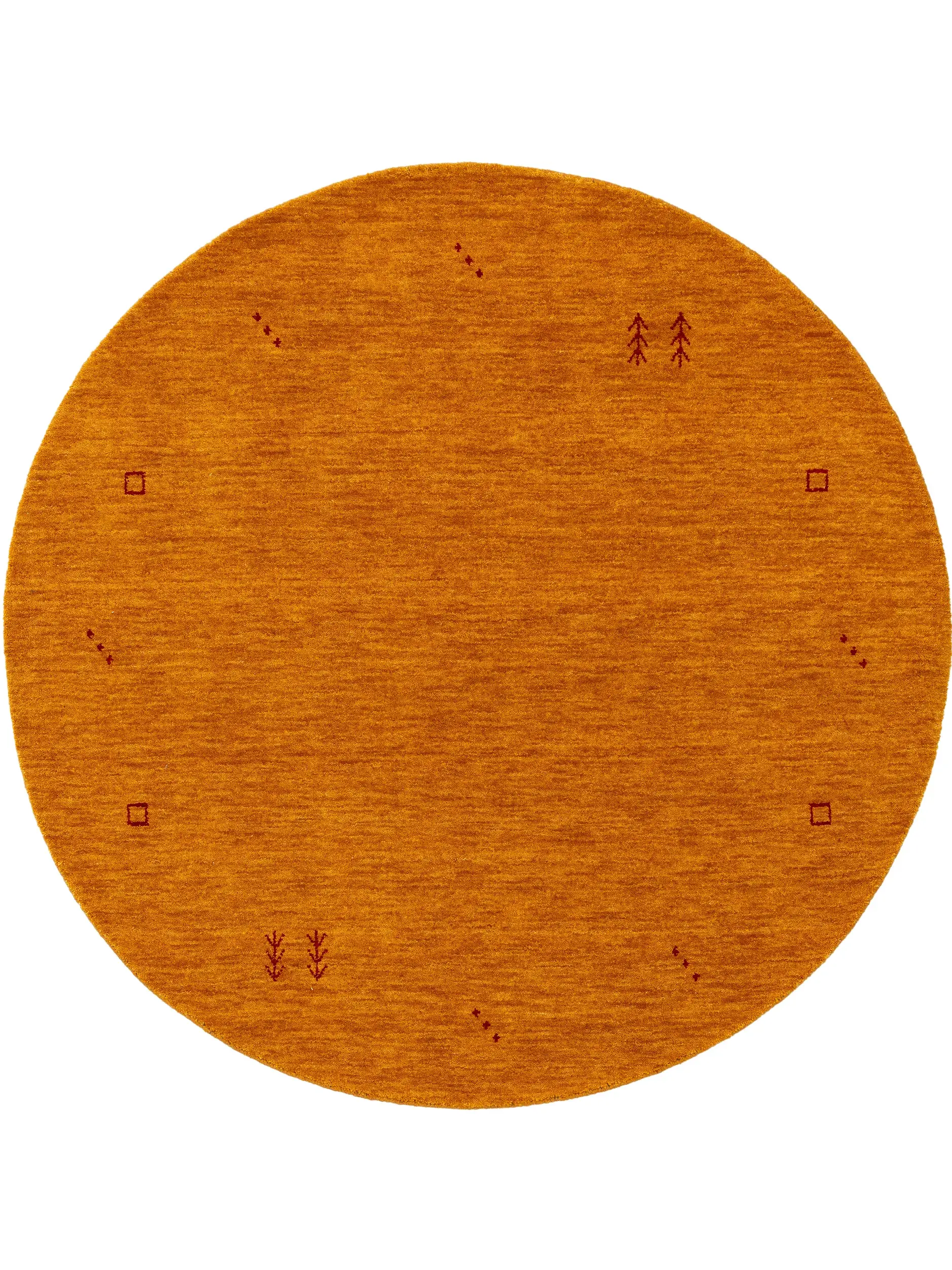 Teppich aus 100% Wolle in Gelb mit 100% Wolle hohem Flor von benuta Nest