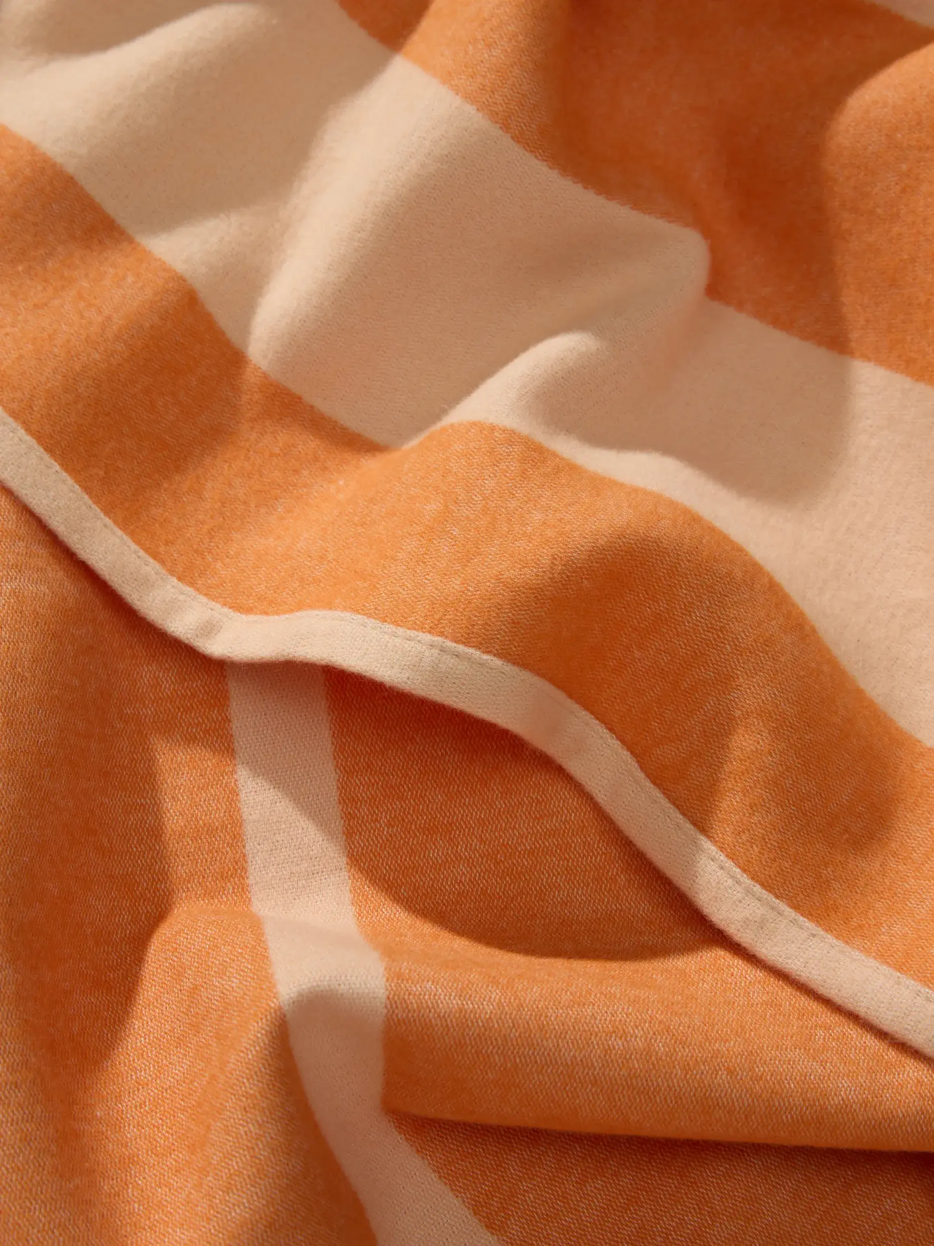 Cotton Blanket Reed Orange by benuta Nest