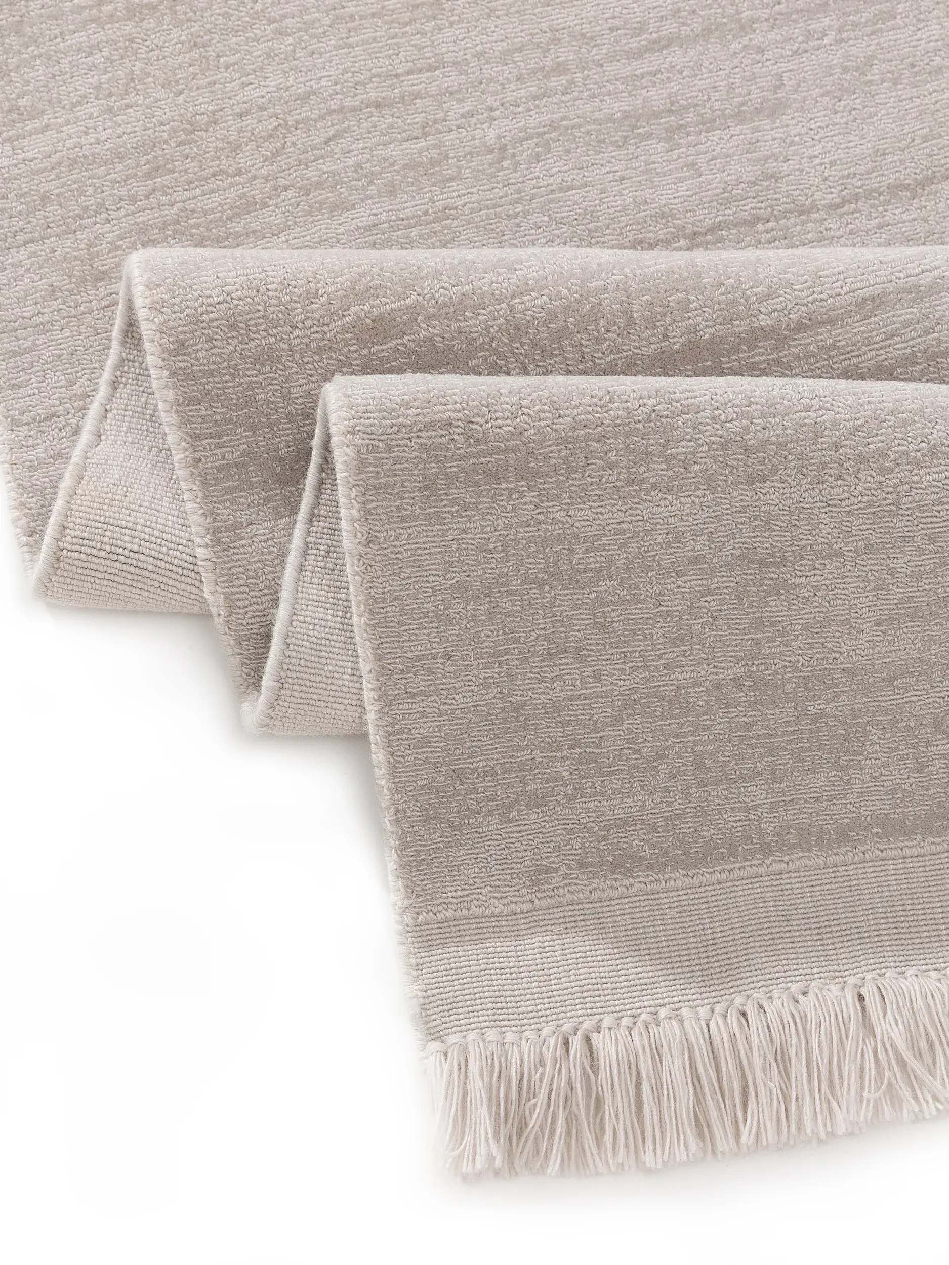 Tapis en 80% Polyester, 20% Coton en Gris avec une pile de 80% Polyester, 20% Coton de hauteur de benuta pure