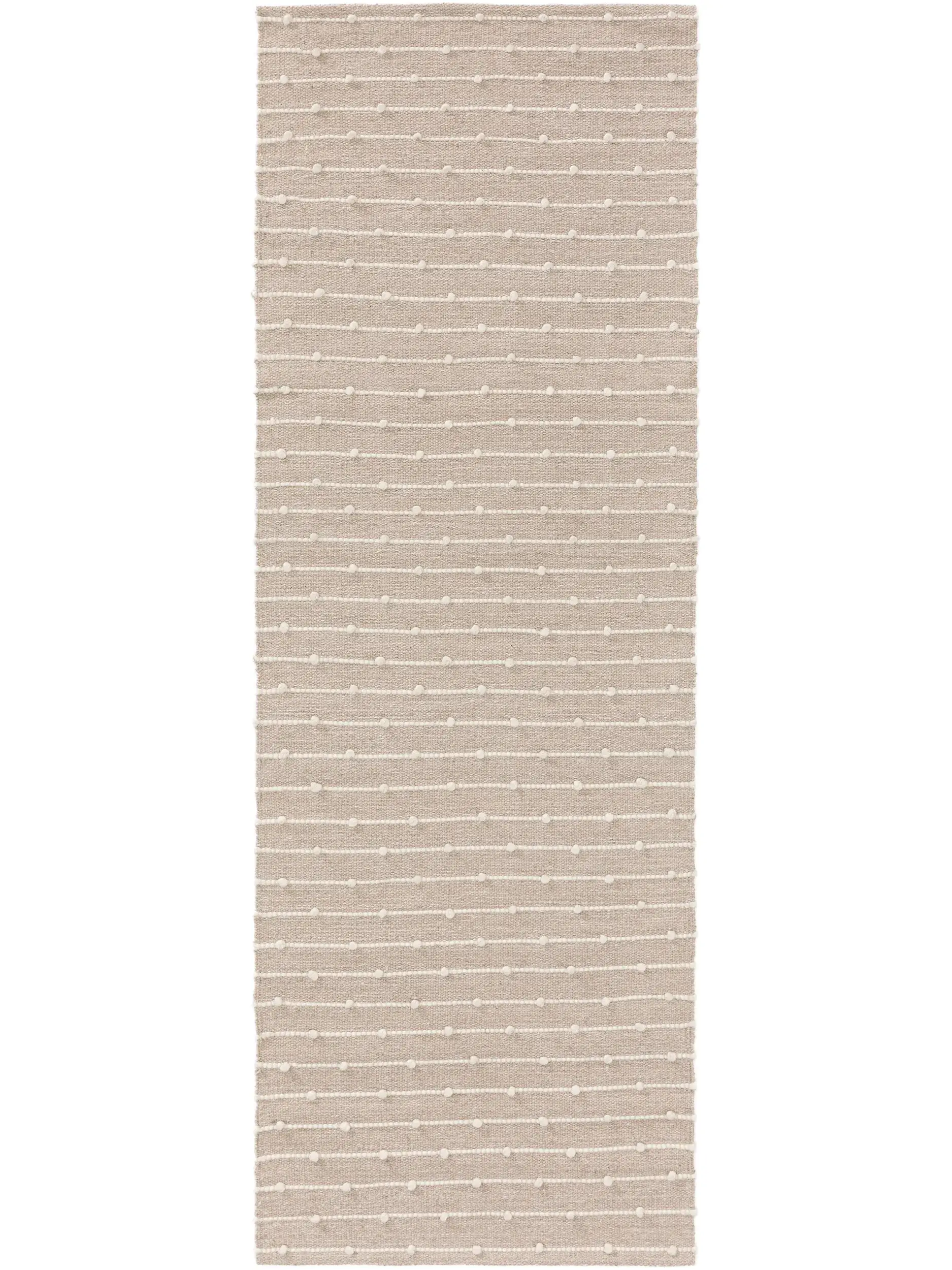 Koberec z 80% Baumwolle, 20% Wolle v Beige s vlasem výšky 80% Baumwolle, 20% Wolle od Lytte