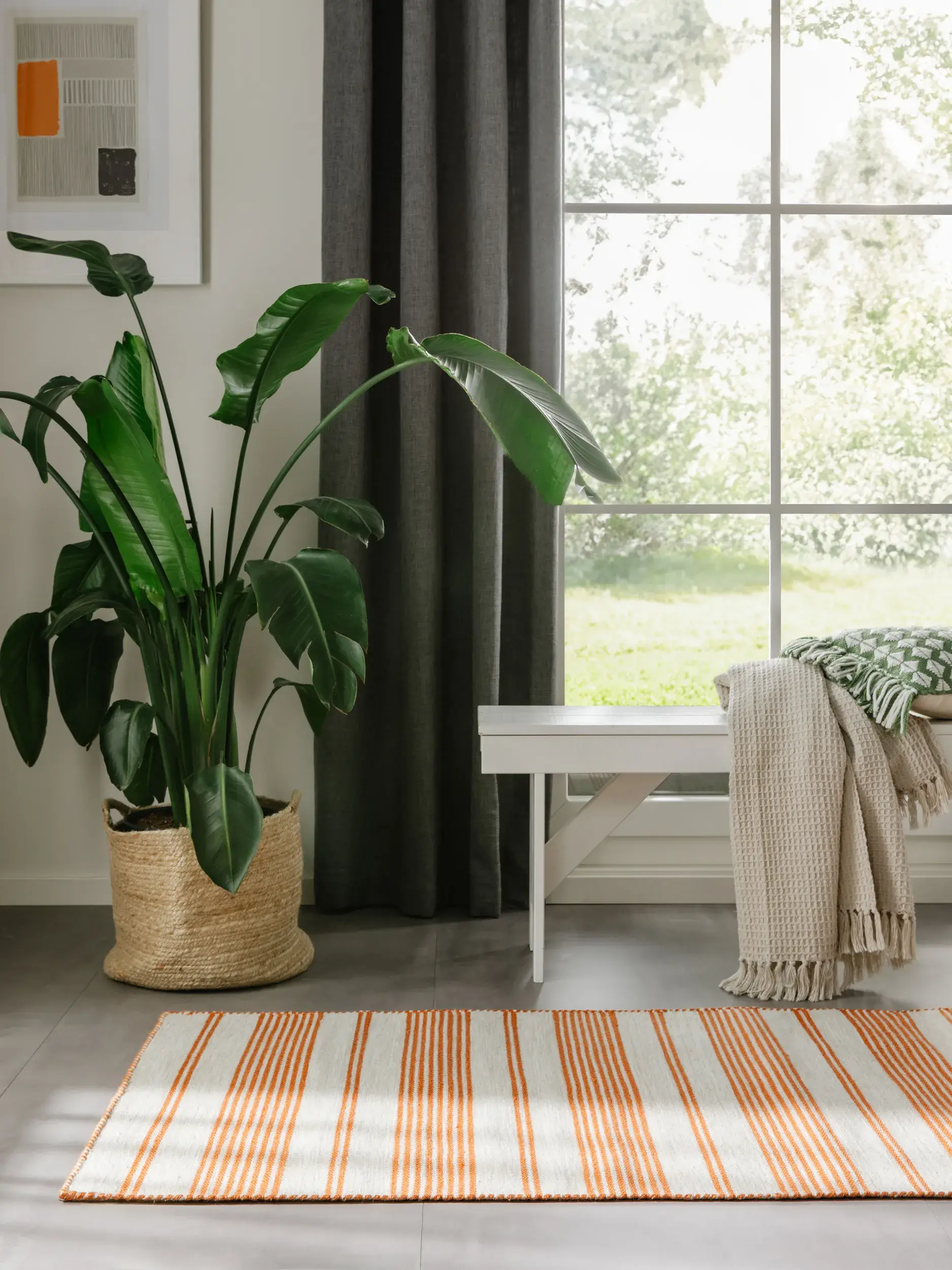 Teppe av 100% Polyester (recyceltes PET) i Orange med 100% Polyester (recyceltes PET) høy lugg fra benuta Nest
