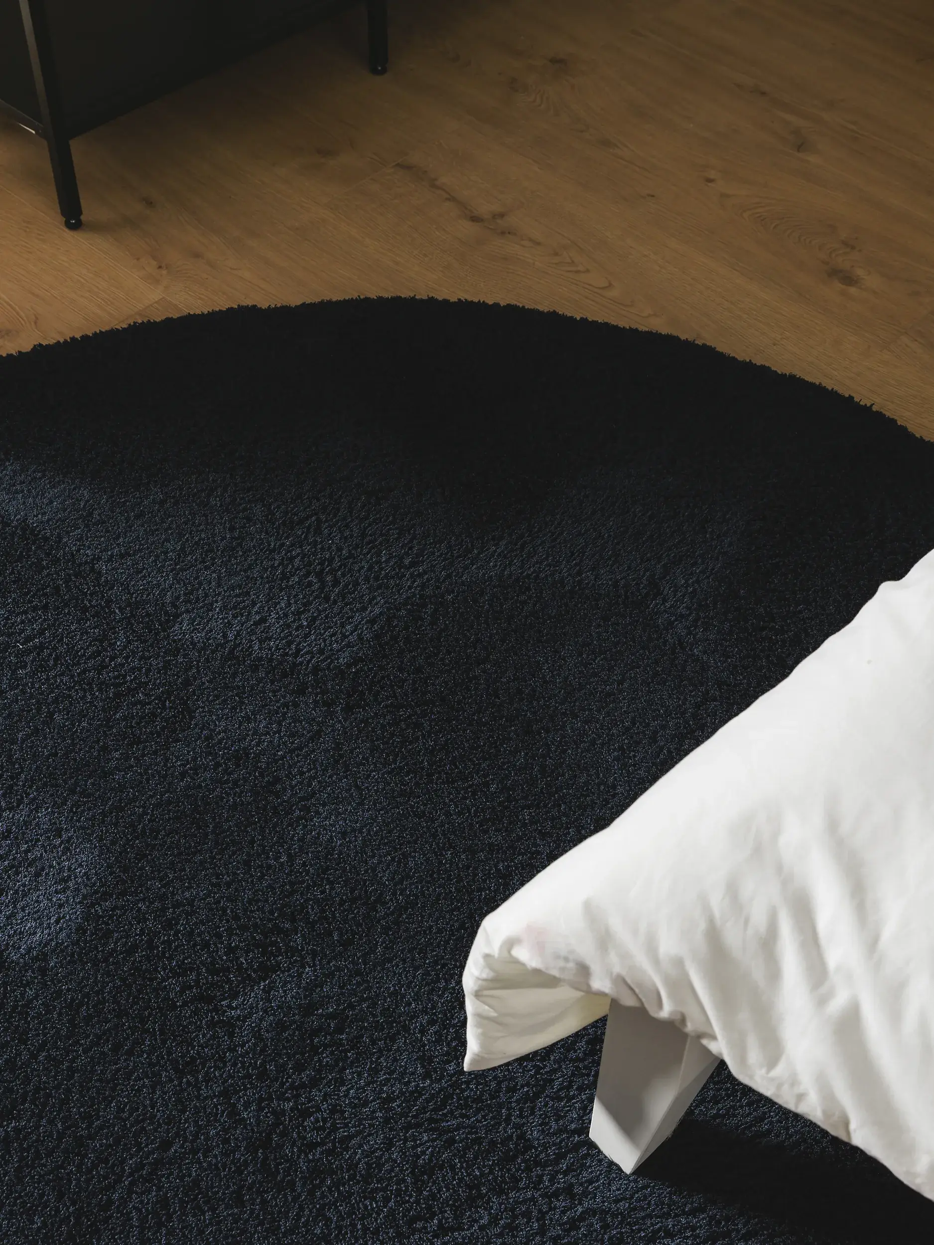 Teppich aus 100% Polyester (Microfiber) in Blau mit 100% Polyester (Microfiber) hohem Flor von benuta Nest