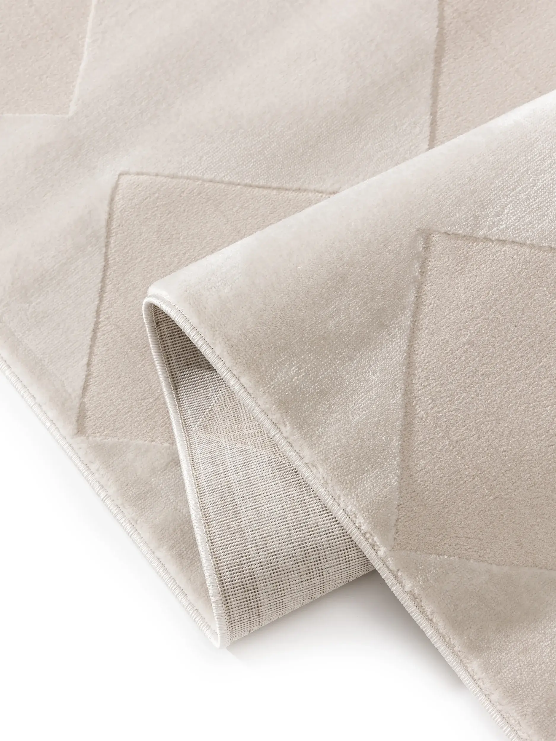 Teppe av 60% Polyester, 40% Polypropylen i Weiß med 60% Polyester, 40% Polypropylen høy lugg fra benuta Basic