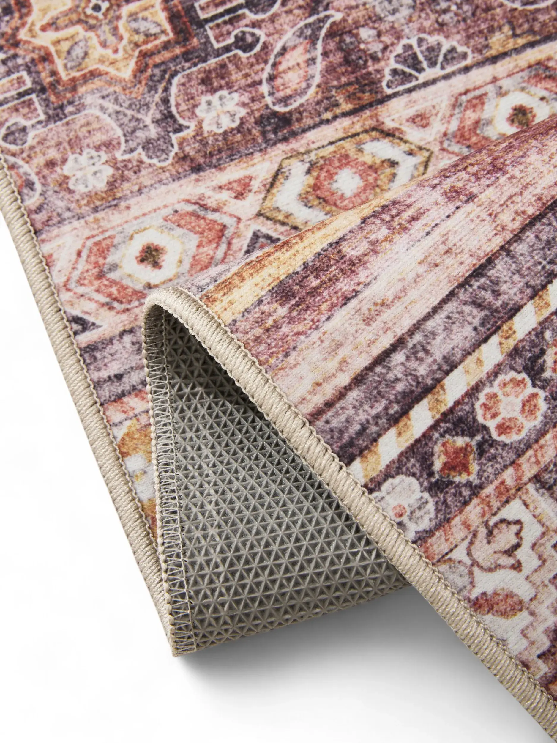 Rug made of 100% Polyester in Multicolour with a 100% Polyester high pile by benuta Basic