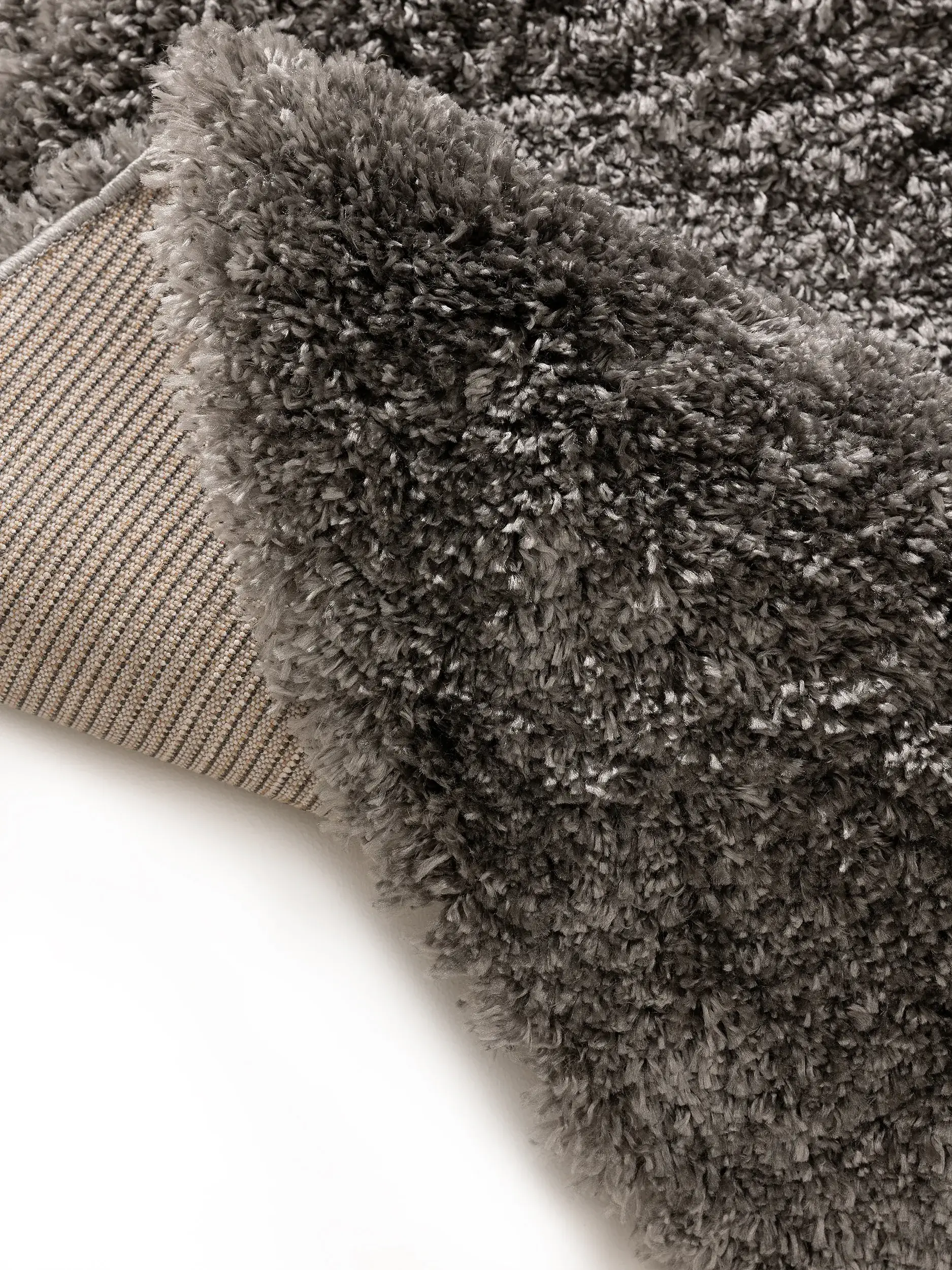 Teppich aus 100% Polypropylen in Grau mit 100% Polypropylen hohem Flor von benuta Pop
