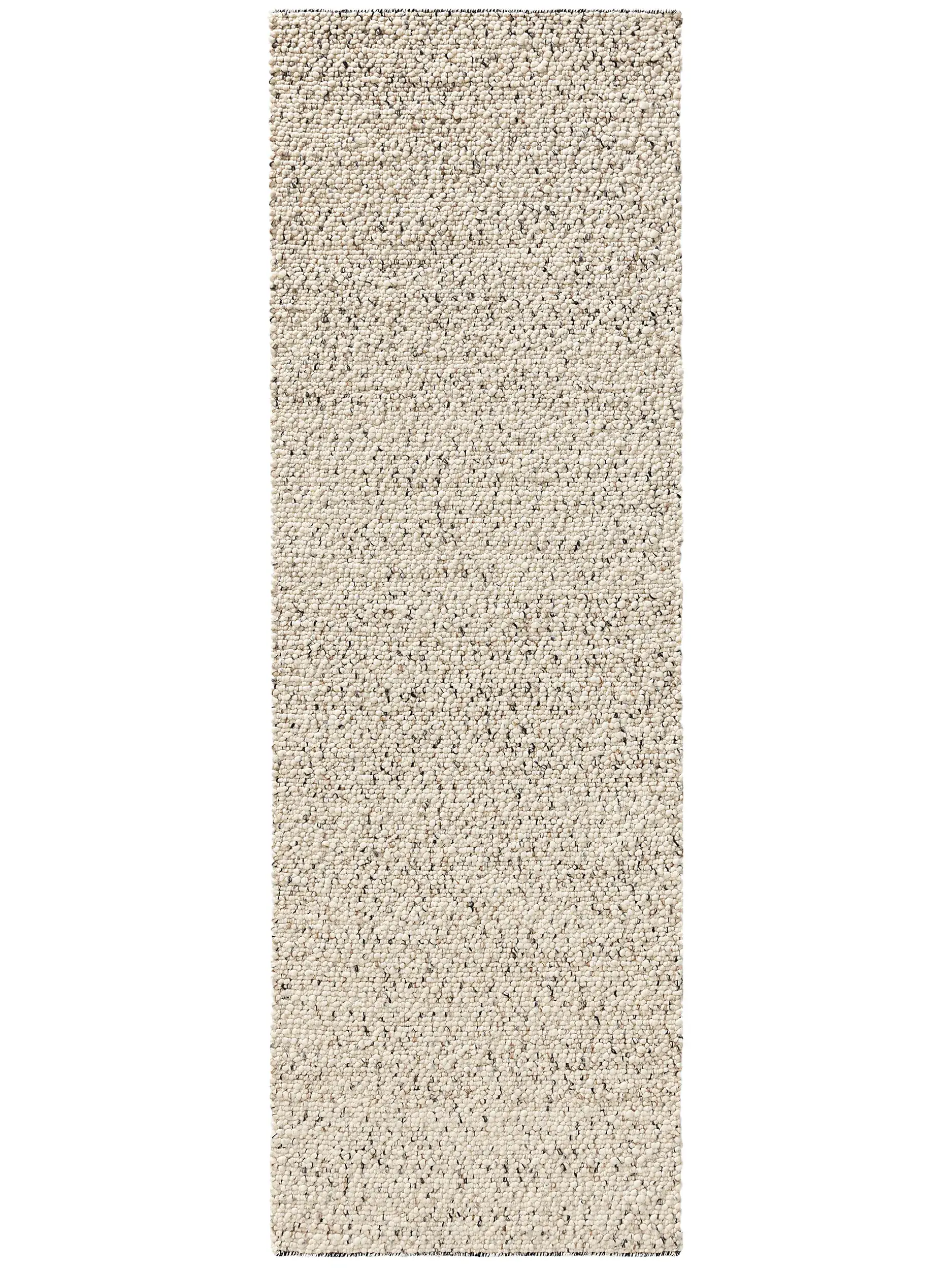 Tapis en 70% Laine (de Nouvelle-Zélande), 30% Polyester en Noir/Blanc avec une pile de 70% Laine (de Nouvelle-Zélande), 30% Polyester de hauteur de benuta pure
