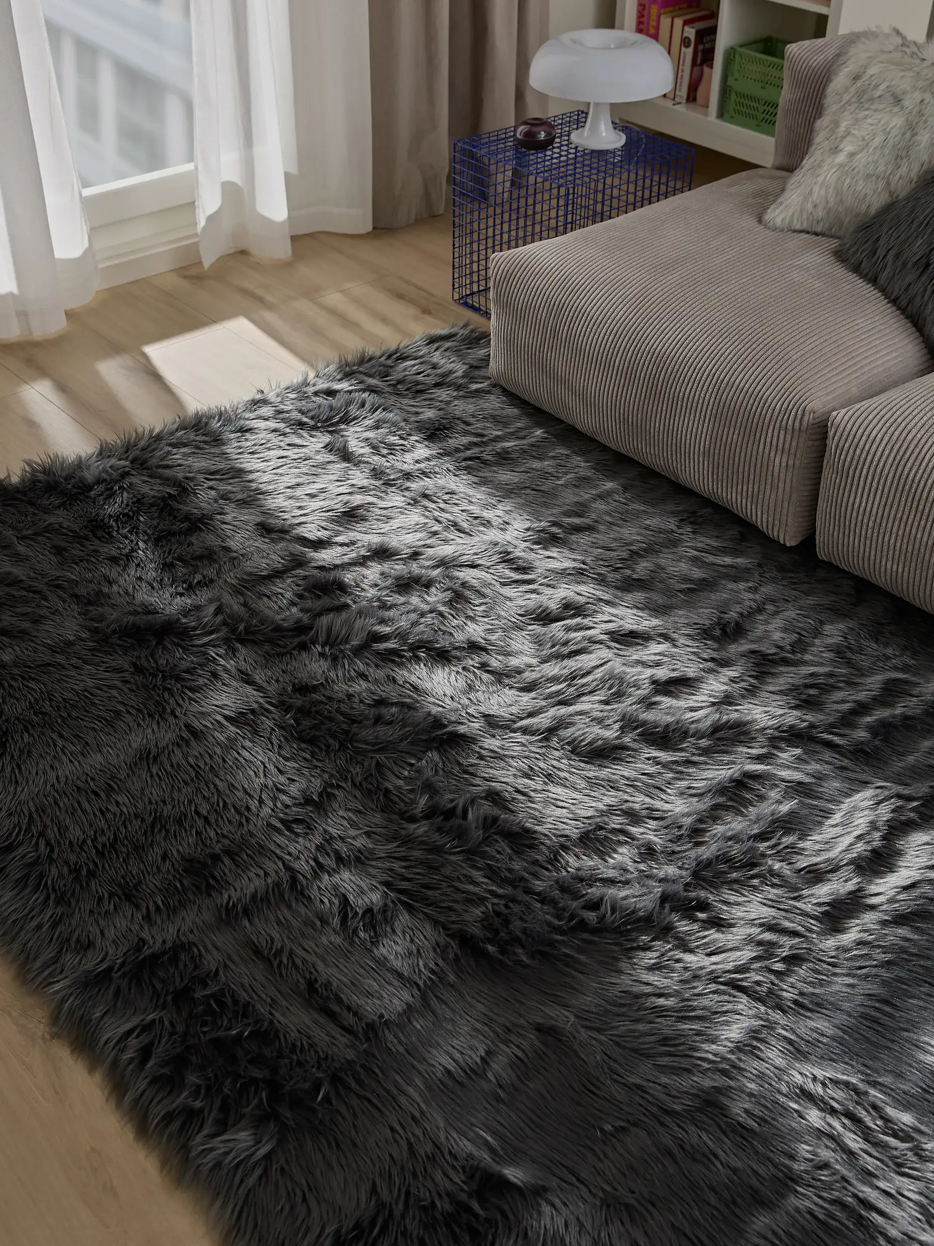Koberec z 70% Polyacryl, 30% Polyester v Grau s vlasem výšky 70% Polyacryl, 30% Polyester od benuta Pop