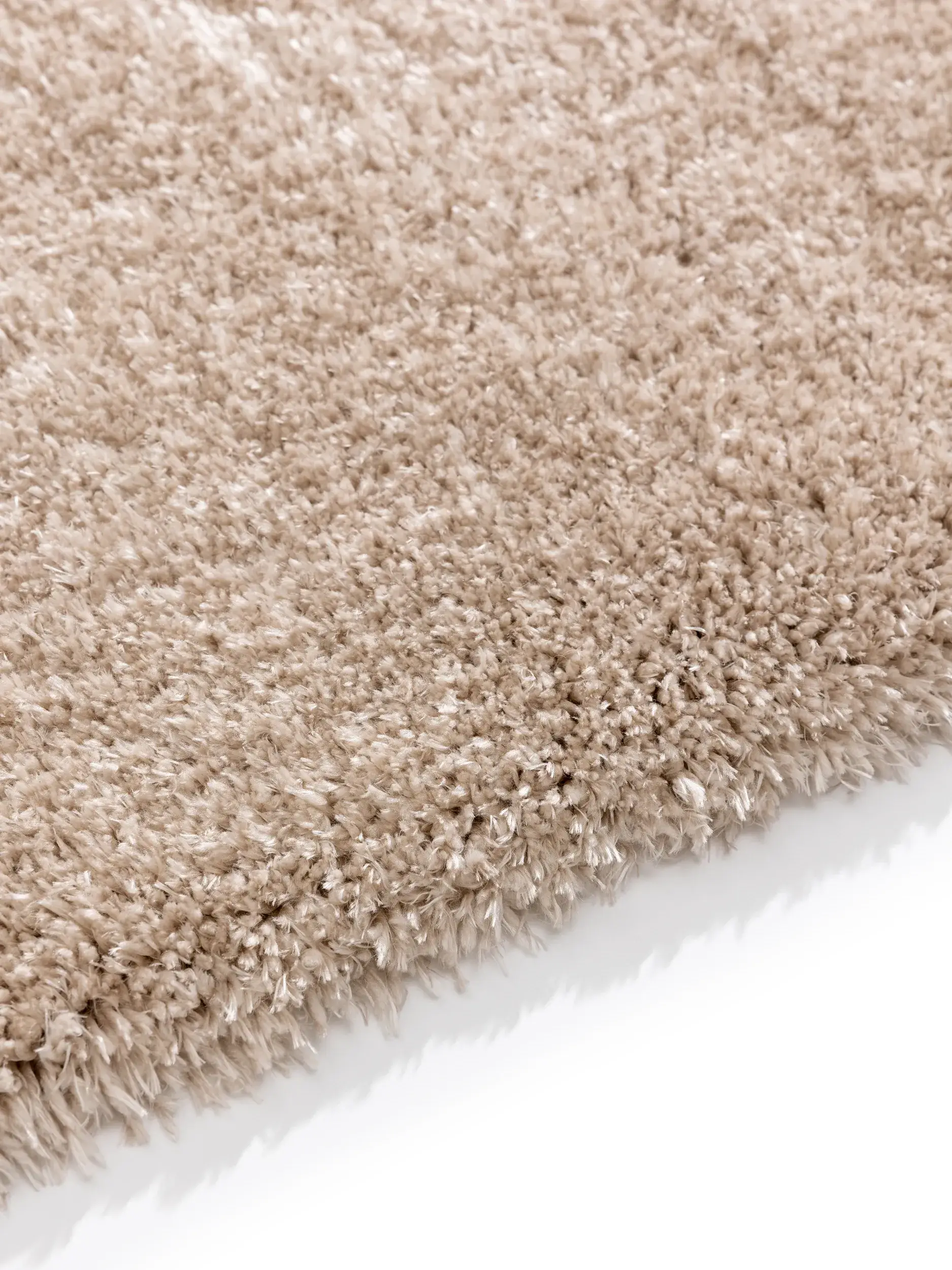 Rug made of 100% Polyester in Beige with a 100% Polyester high pile by benuta Pop