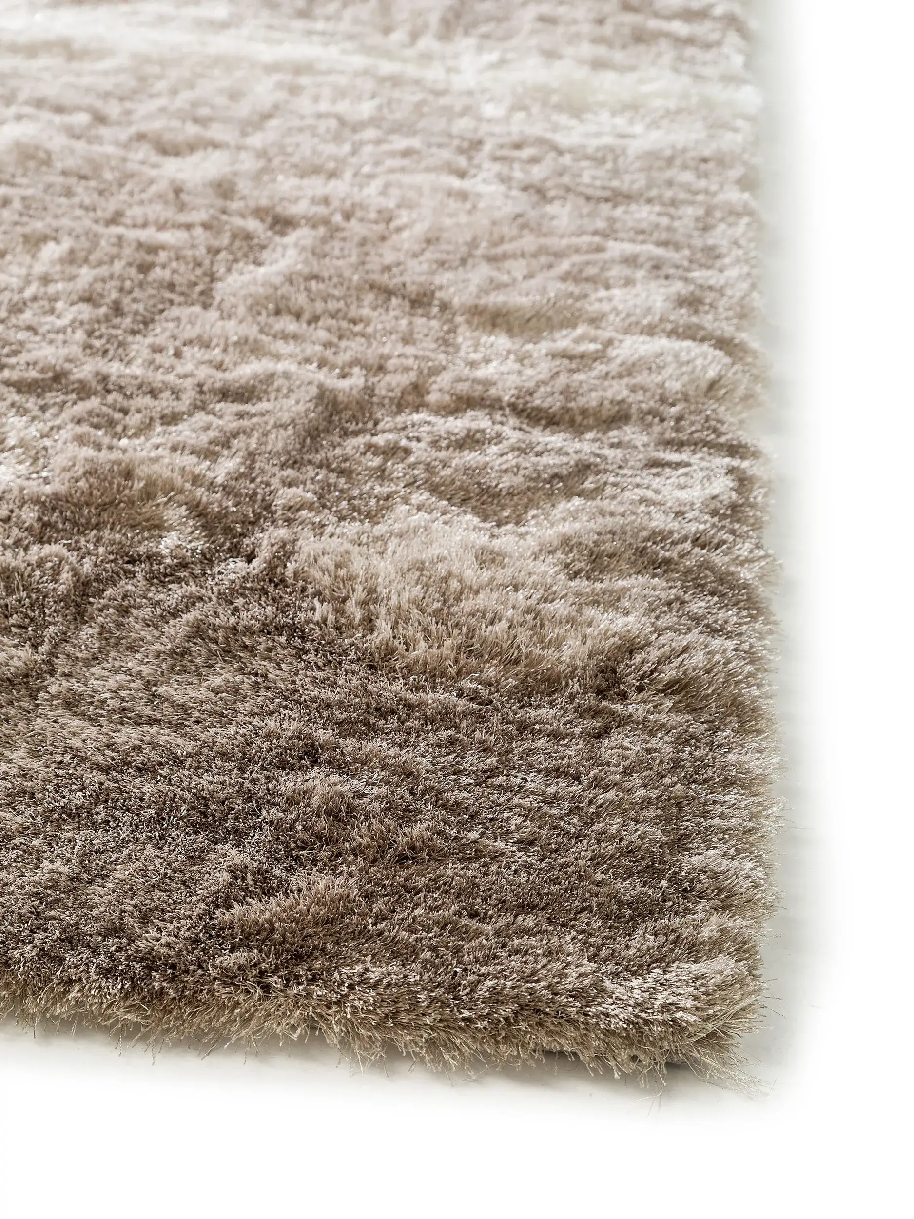 Teppich aus 100% Polyester in Beige mit 100% Polyester hohem Flor von benuta Nest